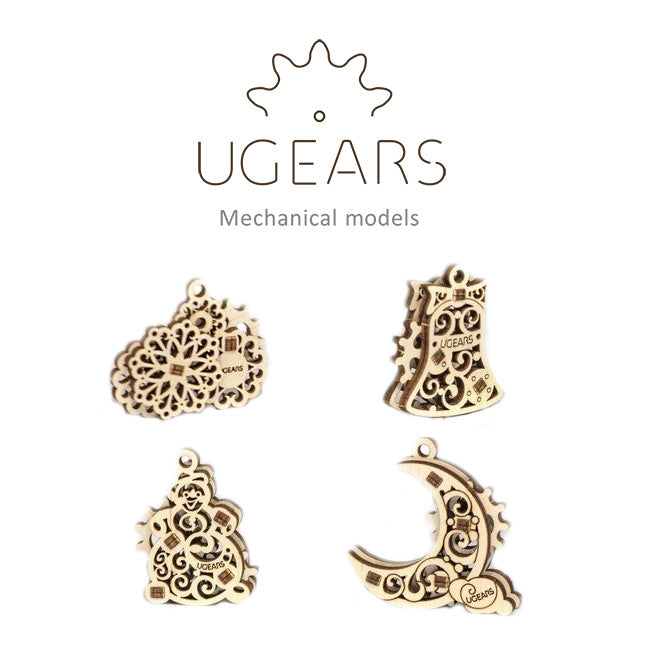 UGears U Fidget Gearsmas - 3D Wooden Puzzle Fidget Toy for Adults & Teens - Stress Relief Desk Toy for Office, Home & Classroom - STEM Educational Building Kit for Hands-on Learning
