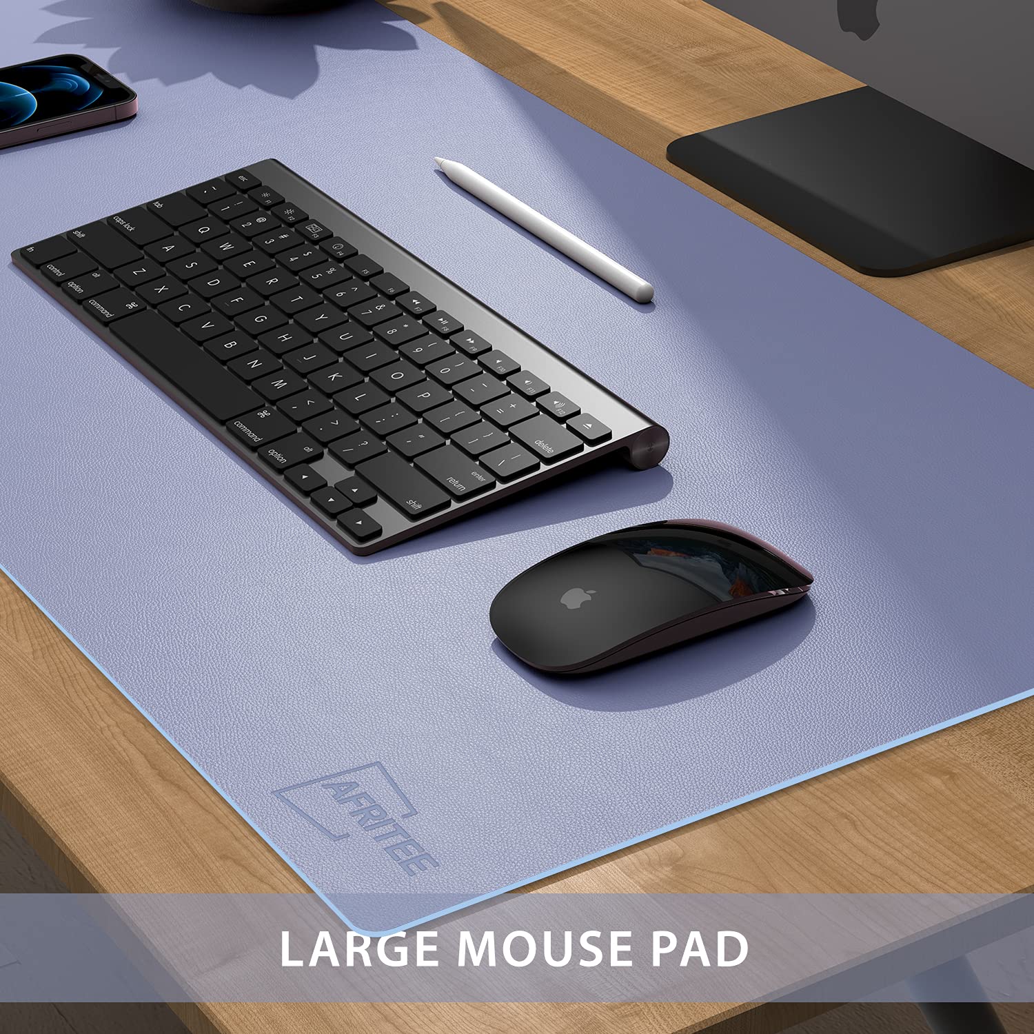 AFRITEE Large Waterproof PU Leather Desk Mat - 31.5