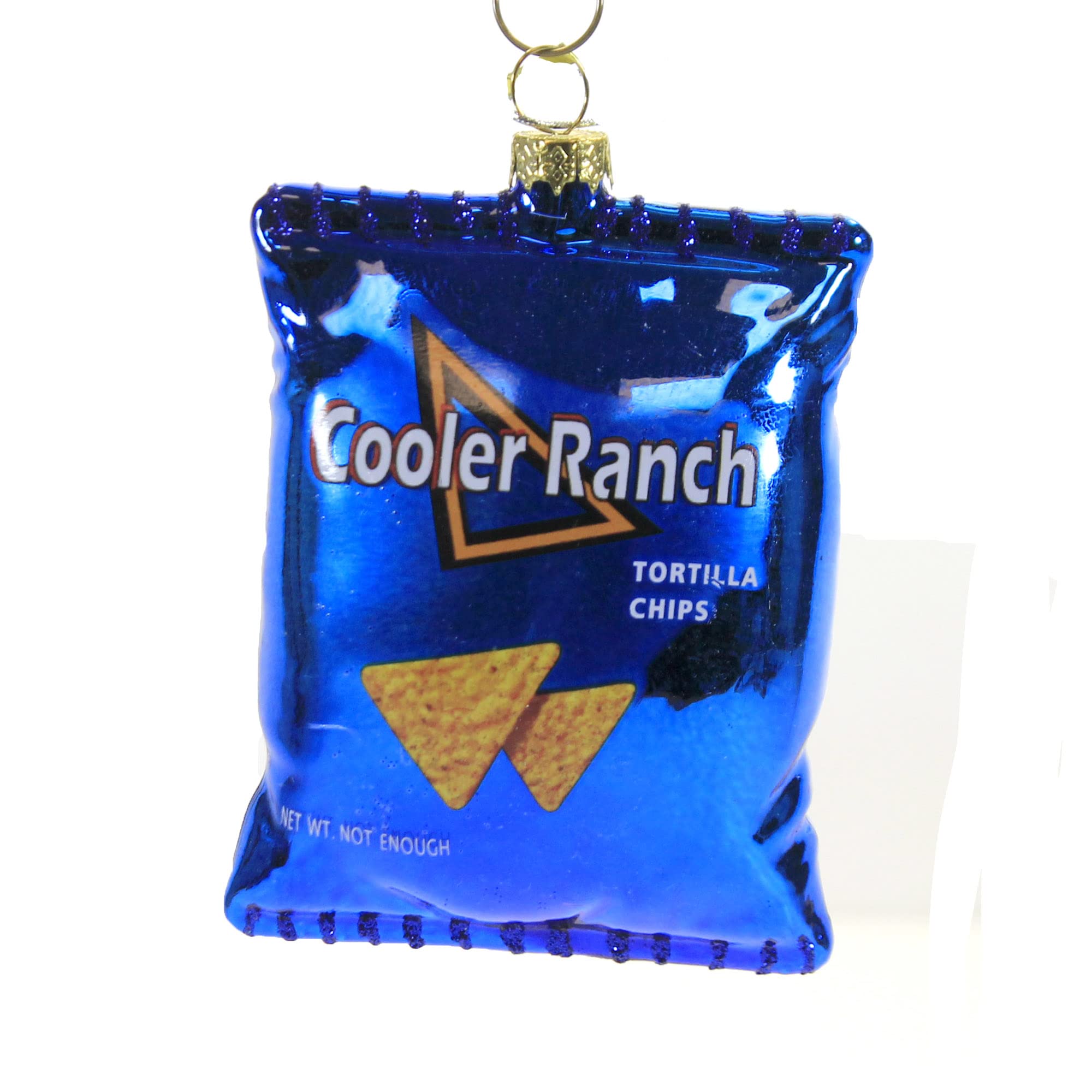 Cool Ranch Flavored Tortilla Chips Glass Snack Bowl - 4-Inch Taco Dip Dish for Parties, Game Nights & Mexican Food Lovers - Unique Kitchen Decor & Serving Piece (1 Piece, Go6544)