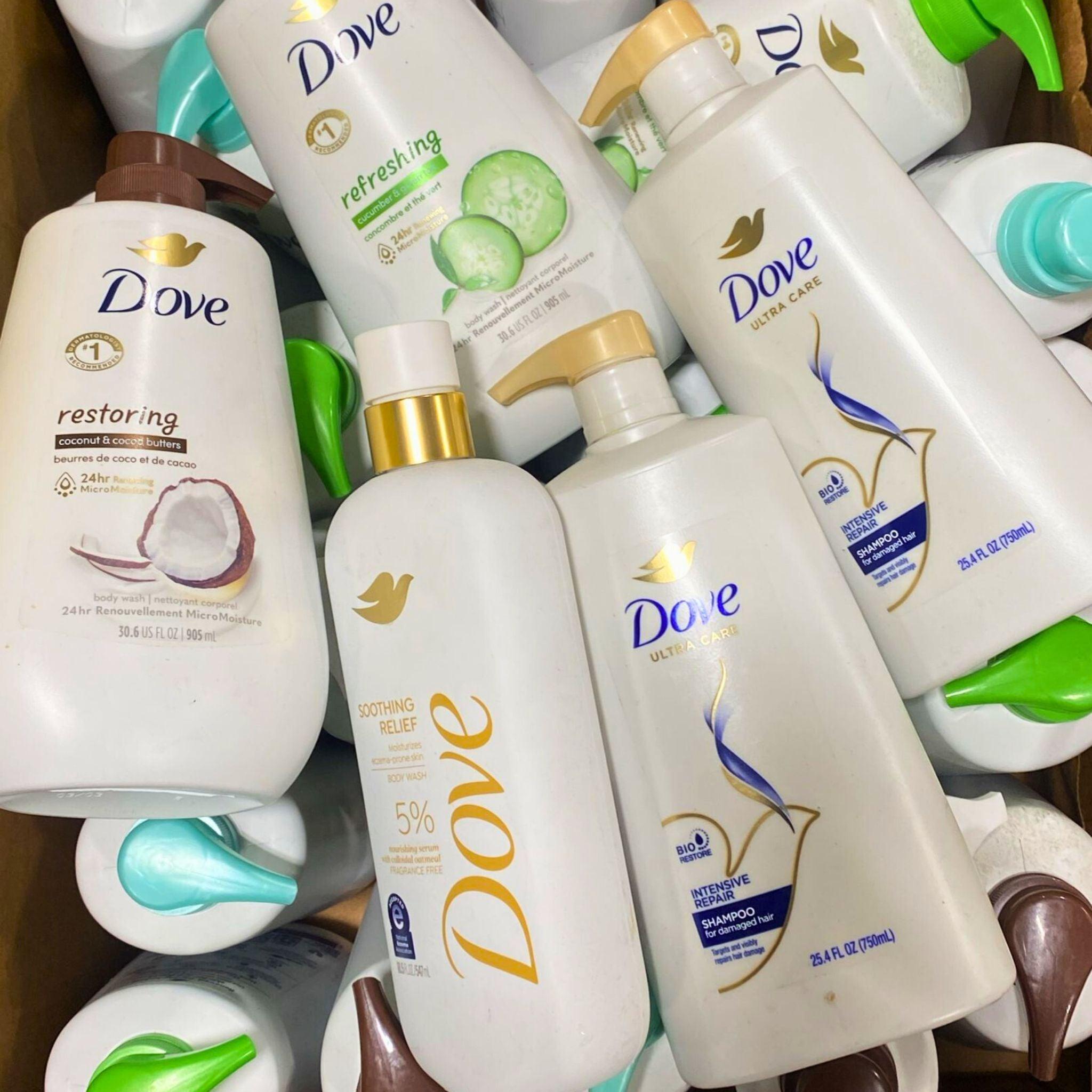 Dove Assorted Body Wash & Shampoo Mix - 30 Pcs Bulk Pack for Men & Women | Hydrating & Nourishing Hair & Skin Care | Perfect for Home, Gym & Travel Use