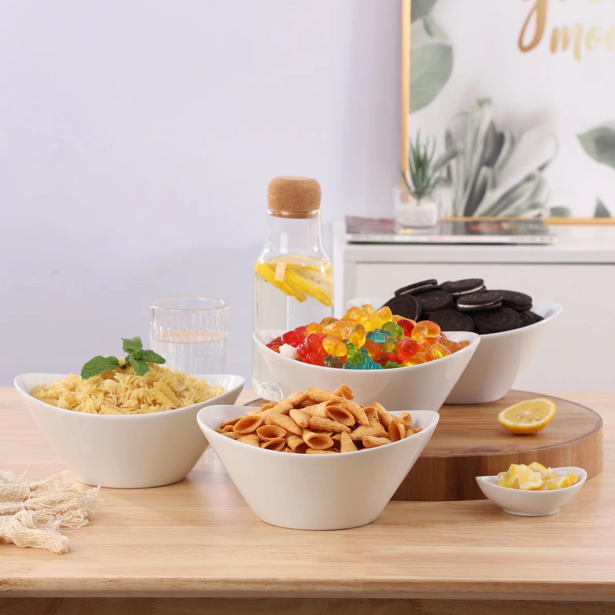 Porcelain Pasta Bowls Set of 4 - 8