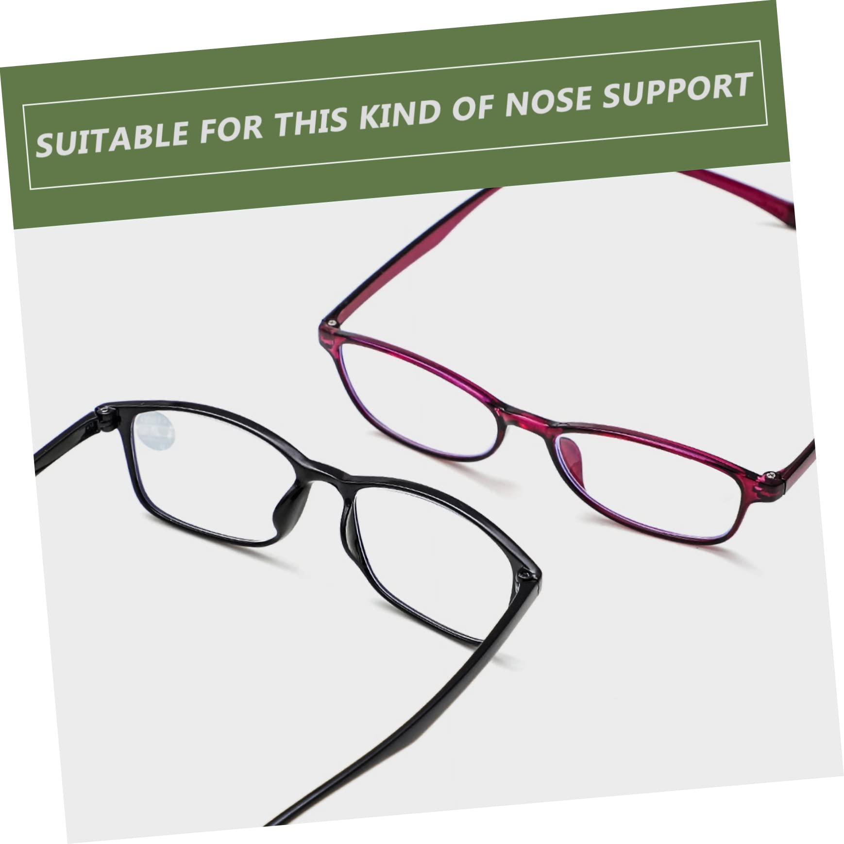Lurrose 60 Pairs Silicone Nose Pads for Glasses & Sunglasses - Soft Interchangeable Nose Pads for Comfort & Protection - Perfect for Reading, Driving, and Daily Wear
