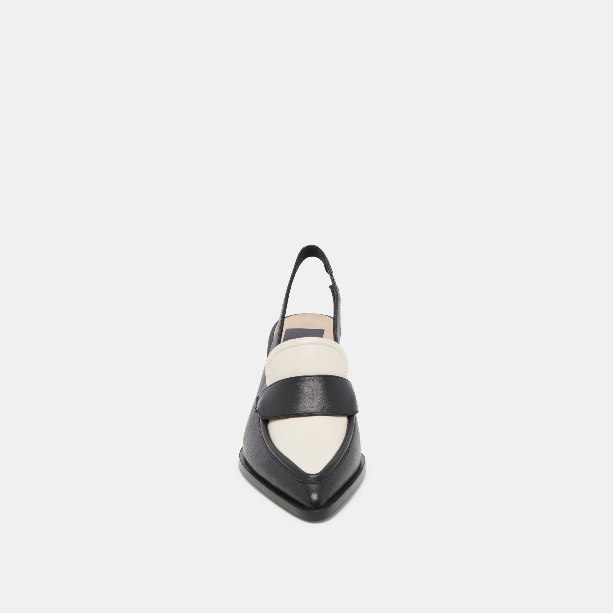 ADELE Black & White Leather Heels for Women - Stylish High Heel Shoes for Parties, Weddings & Evening Events