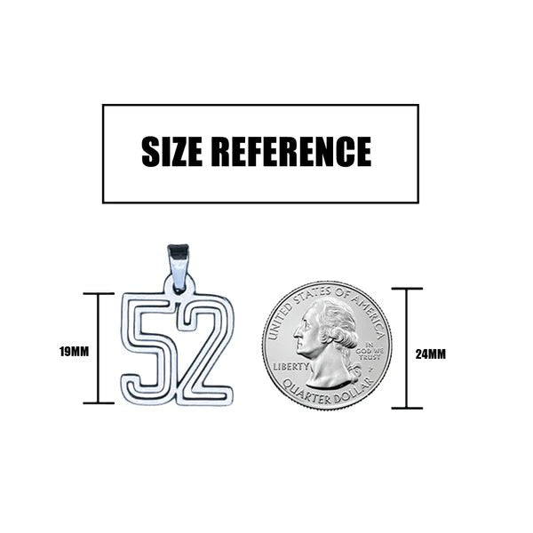 Varsity Number Pendant Necklace - Stainless Steel Personalized Jewelry for Sports Teams, Graduation Gifts & School Spirit Accessories