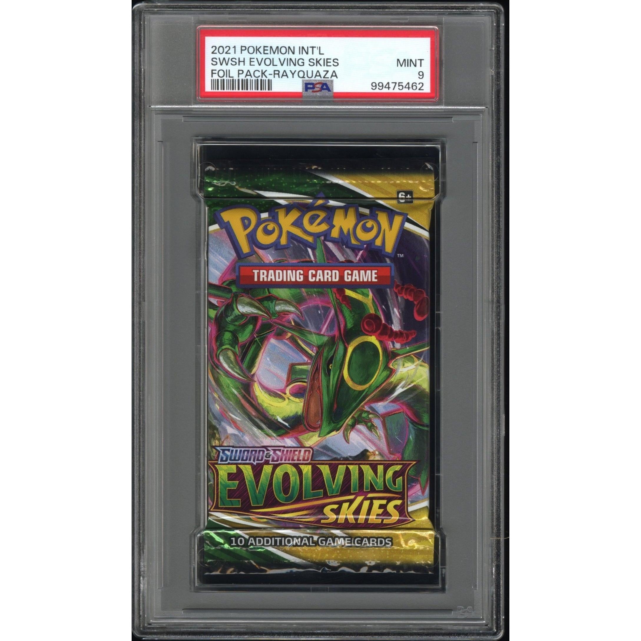 2021 Pokemon Evolving Skies Booster Pack - Rayquaza PSA 9 Graded Card | Collectible Trading Card Game for Players & Investors | Perfect for Gaming Tournaments, Display Collections & Investment Portfolios