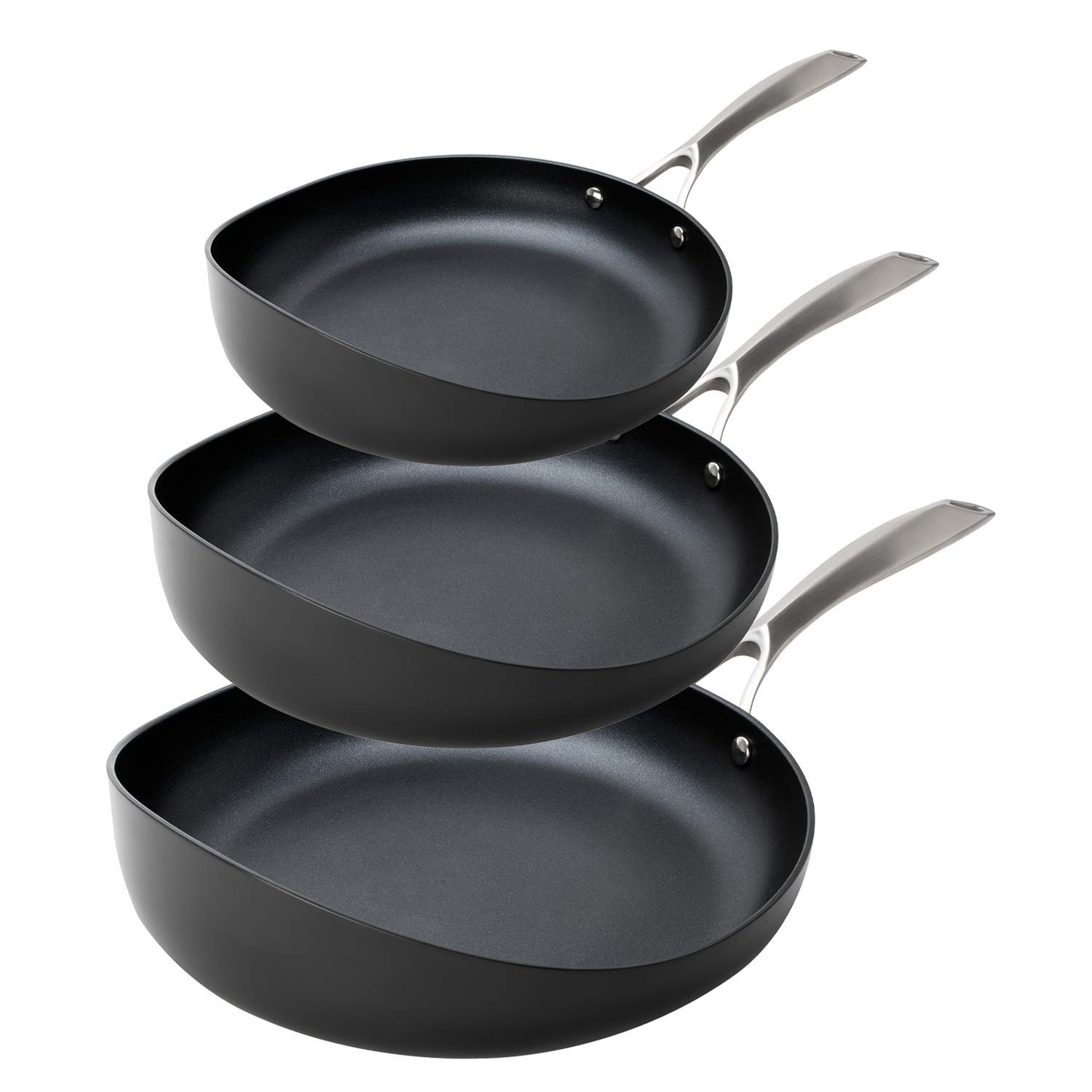 Radical Pan: Patented Hard Anodized Non-Stick Frying Pan Set (8.5