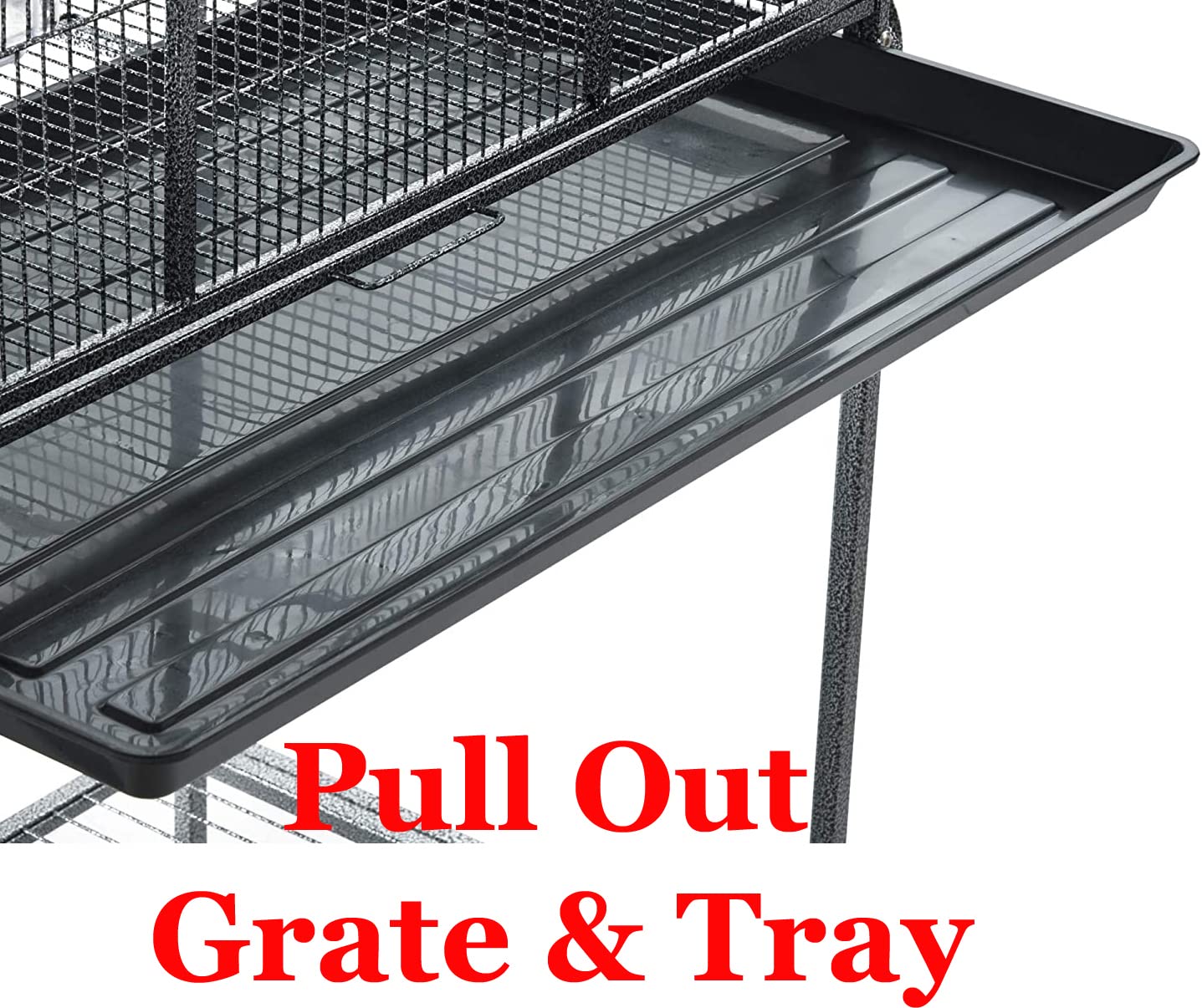 Extra Large 30.5x19x55 Inch 4-Level Ferret Cage with Double Front Doors - Chew-Proof Wrought Iron Design, 1/2-Inch Bar Spacing & Rolling Stand - Perfect for Ferrets, Chinchillas & Small Pets - Ideal for Playtime, Resting & Multi-Level Habitat