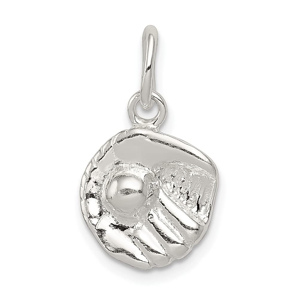 925 Silver Baseball Glove Necklace - Women's Sports Jewelry Gift for Softball Players