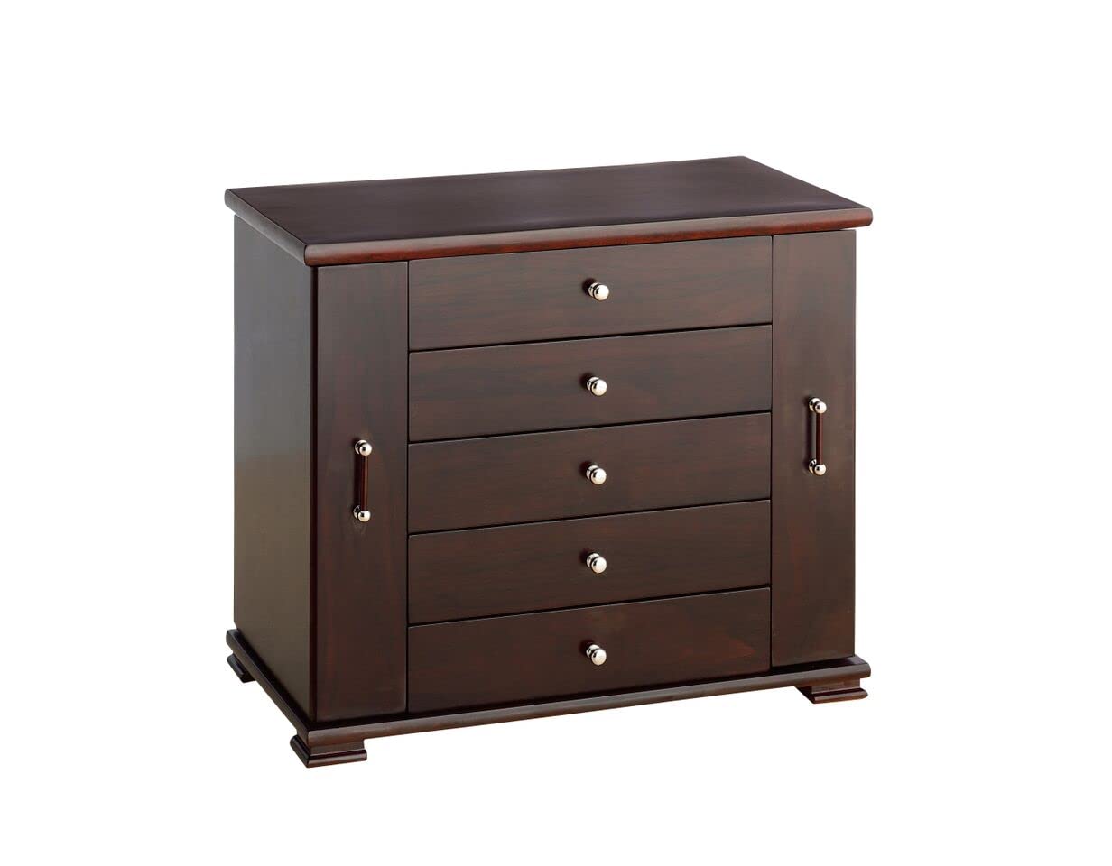 Modern Jewelry Box for Women - Elegant Wooden Ring & Necklace Organizer - Perfect for Home, Travel & Gift Giving