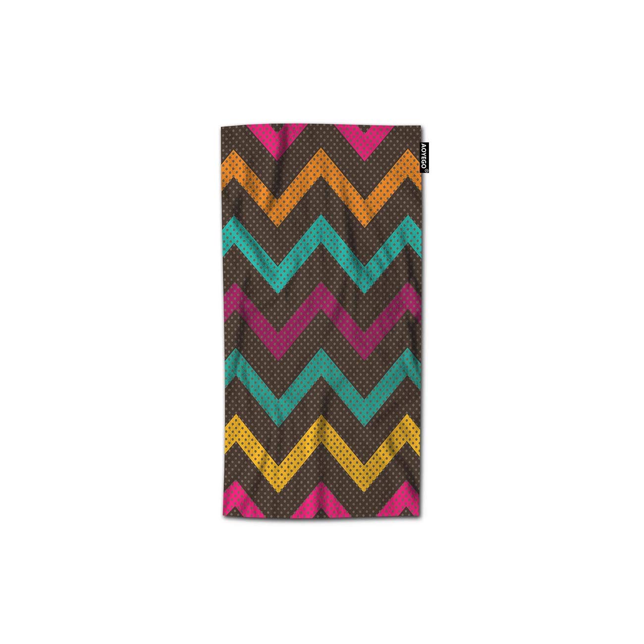 AOYEGO Geometric Striped Hand Towels - Soft Polyester Microfiber Kitchen Towels (30x15 Inch) | Herringbone, Chevron & Polka Dot Patterns for Bathroom, Kitchen Decor & Gift Giving