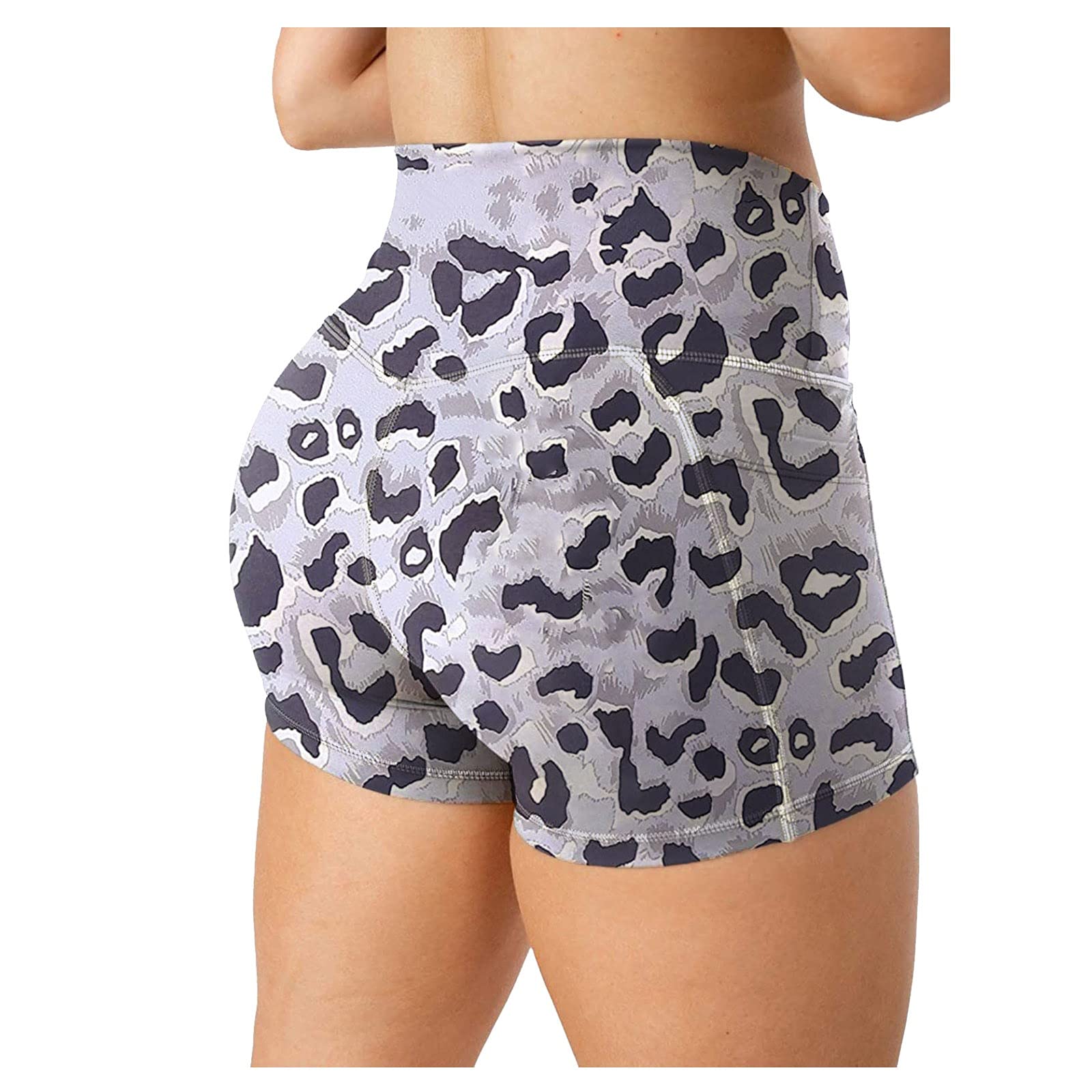 Women's High Waist Yoga Shorts with Pockets - Athletic Workout Sweatpants for Running, Gym & Lounge - Plus Size Comfortable Activewear