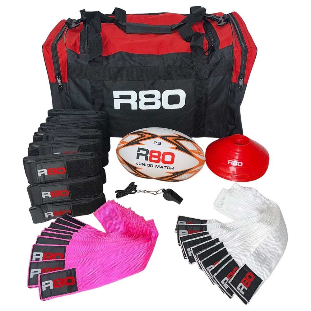 R80 Junior Rippa Rugby Game Sets for 15 Player Teams - Perfect for Youth Rugby Training, School Sports & Team Building Activities
