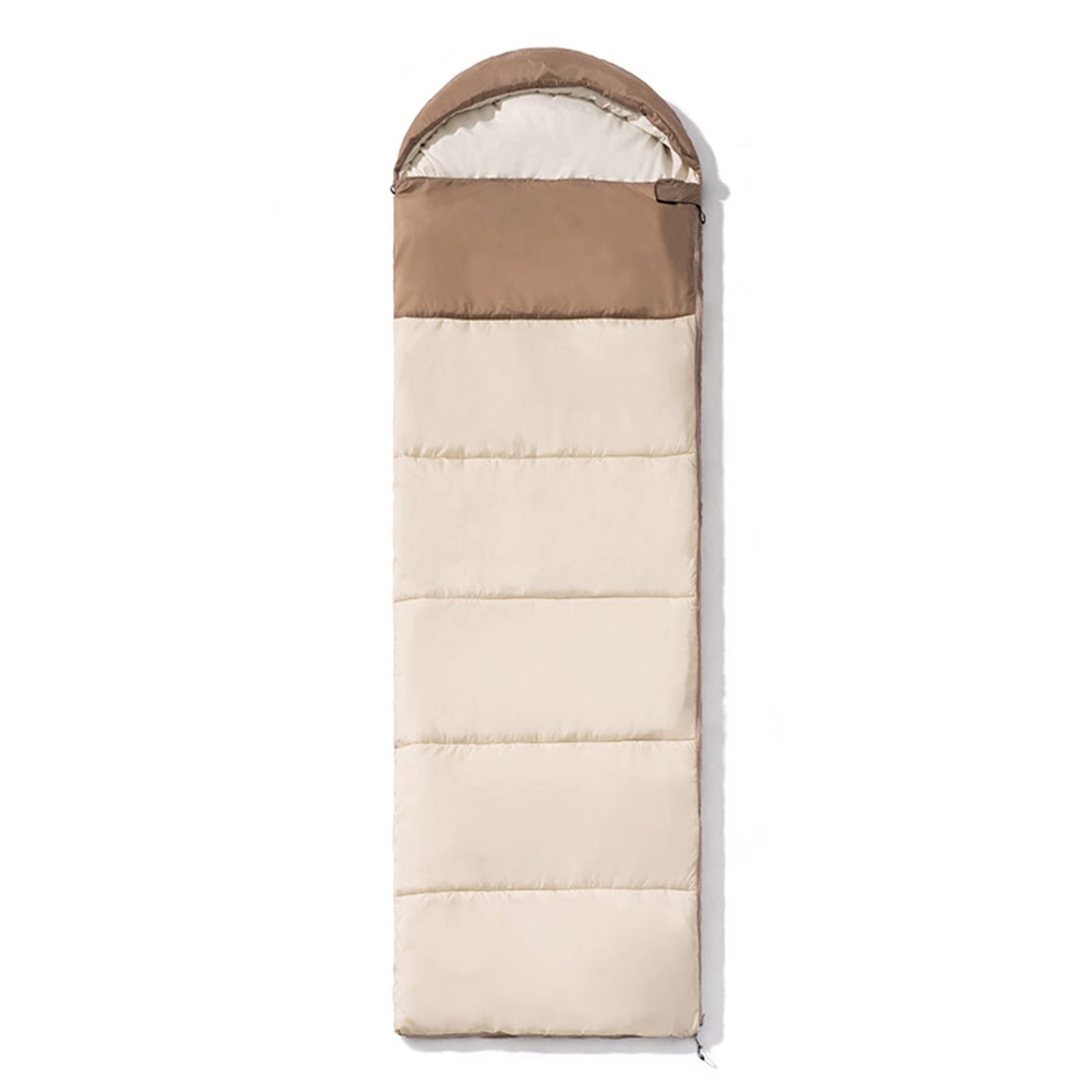 CYXI Lightweight Waterproof Sleeping Bag for Adults & Kids - Portable Camping, Backpacking, Hiking Gear with Compression Sack - Indoor & Outdoor Use - Perfect for Camping Trips, Backyard Sleepovers, and Emergency Preparedness (Beige, Right Size)