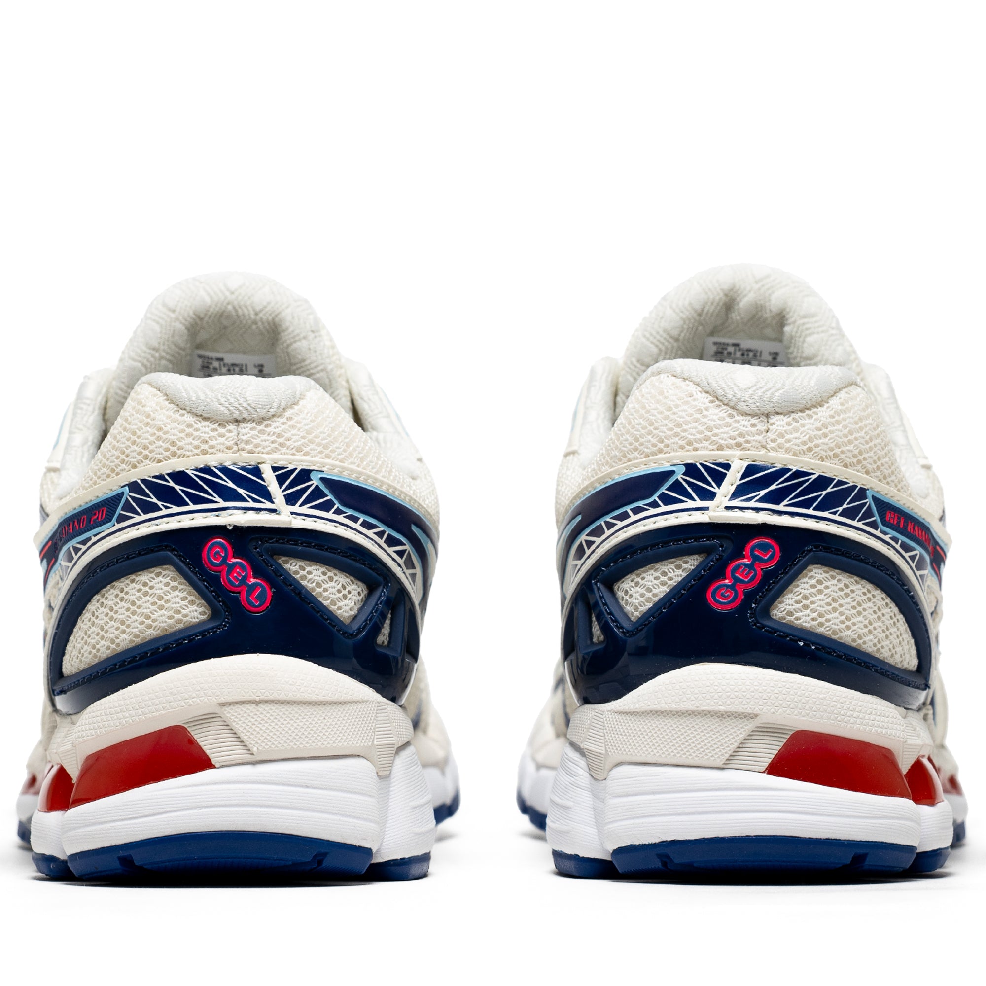 ASICS Gel-Kayano 20 Running Shoes for Men & Women - Lightweight Cushioned Stability Sneakers in Cream/Deep Marine Color - Perfect for Marathon Training, Jogging & Gym Workouts