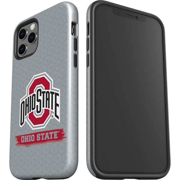 Skinit Impact-Resistant Phone Case for iPhone 12 Pro Max - Officially Licensed Ohio State University Distressed Logo Design | Durable Protection for Everyday Use, School & Game Day