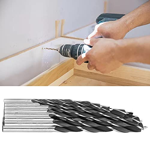 8Pcs High Carbon Steel Round Shank Drill Bit Set - Durable Construction Drill Bits for Wood, Metal & Plastic - Perfect for Home DIY Projects & Professional Construction Work