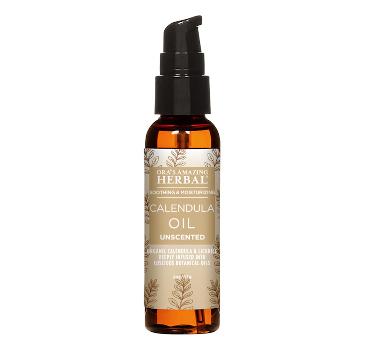 Organic Calendula Oil with Licorice & Jojoba - Fragrance Free Facial Oil for Sensitive Skin, Eczema Relief & Moisturizing - Cold Pressed, Unscented, Travel Size 2 oz - Perfect for Daily Skincare Routine & On-the-Go Hydration