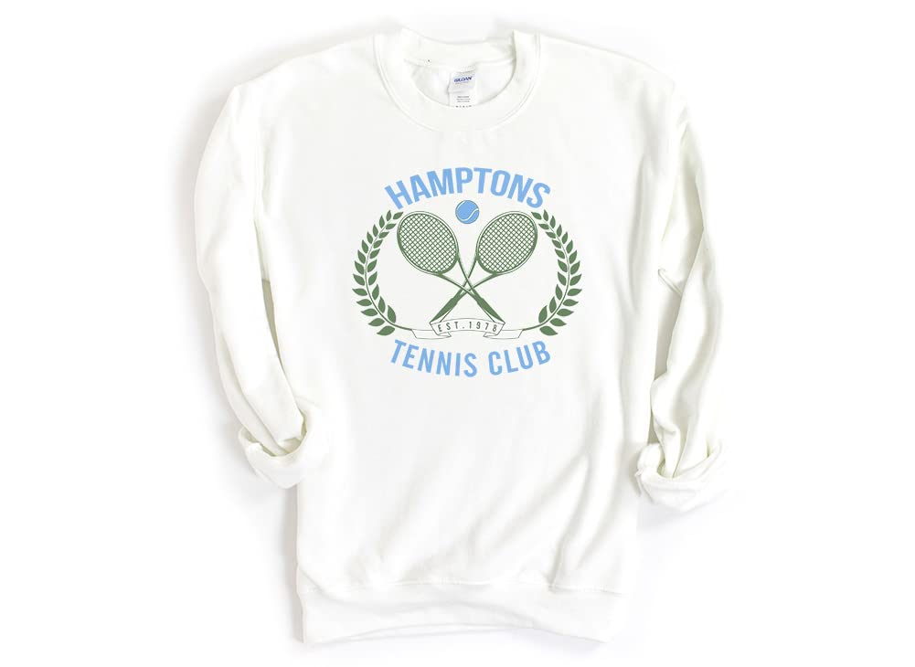 Vintage Preppy Sweatshirt - Hamptons 2-Color Tennis Club Style | Casual Wear & Tennis Outfits for Men & Women