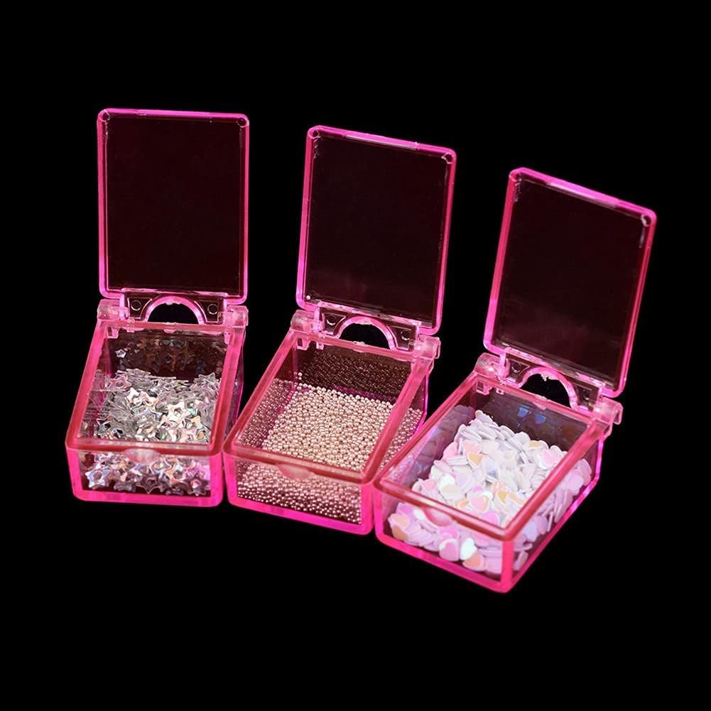2-Pack Clear Plastic Storage Boxes - BPA-Free, Non-Toxic Organizers for Home, Salon & Beauty Supplies | Perfect for Makeup, Nail Tools & Hair Accessories Organization (Red)