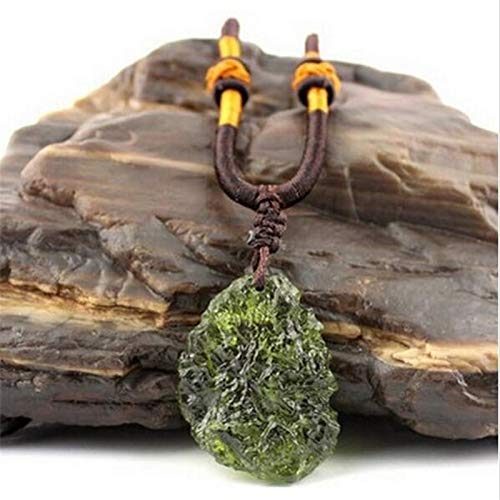 Natural Moldavite Green Meteorite Crystal Pendant Necklace - Genuine Czech Stone for Energy Healing, Reiki & Protection - Perfect for Meditation, Spiritual Growth & Holistic Wellness