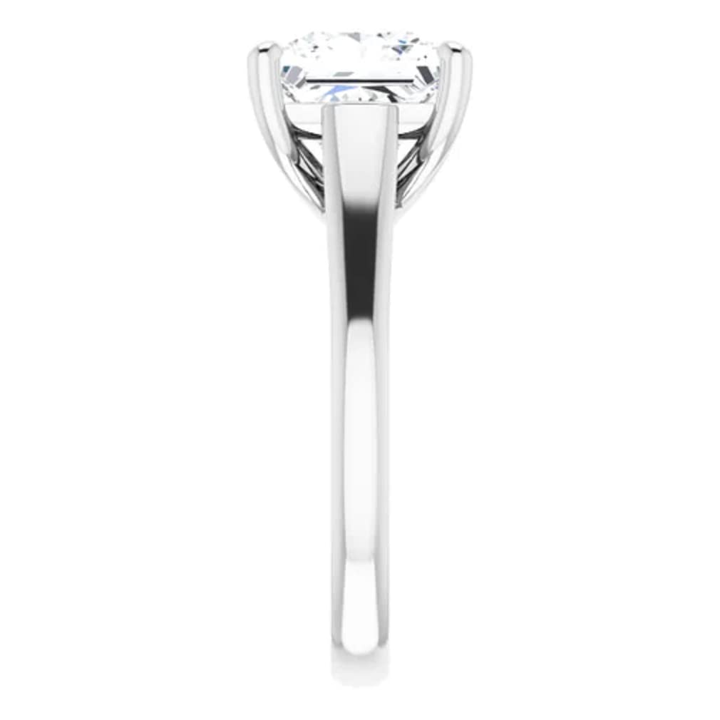 10K Solid White Gold Handmade Engagement Ring - 2.0 CT Princess Cut Moissanite Diamond Solitaire Wedding Band for Women - Perfect for Proposals, Anniversaries & Bridal Jewelry Gifts