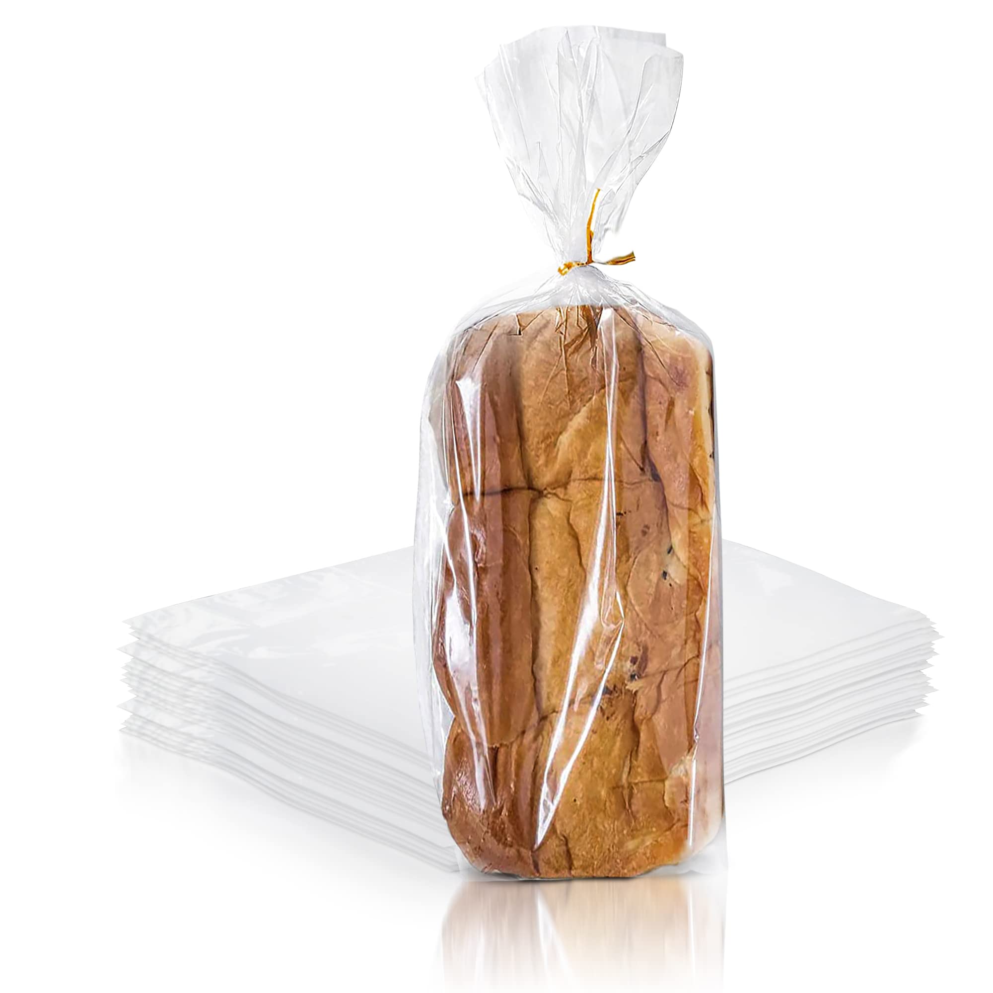 Gusseted Plastic Bread Bags 5.5 x 3 x 24 Inches - 1000 Pack Clear PE 1 Mil Waterproof Bread Storage Bags | Durable Food Packaging Bags for Bakeries, Restaurants & Home Use