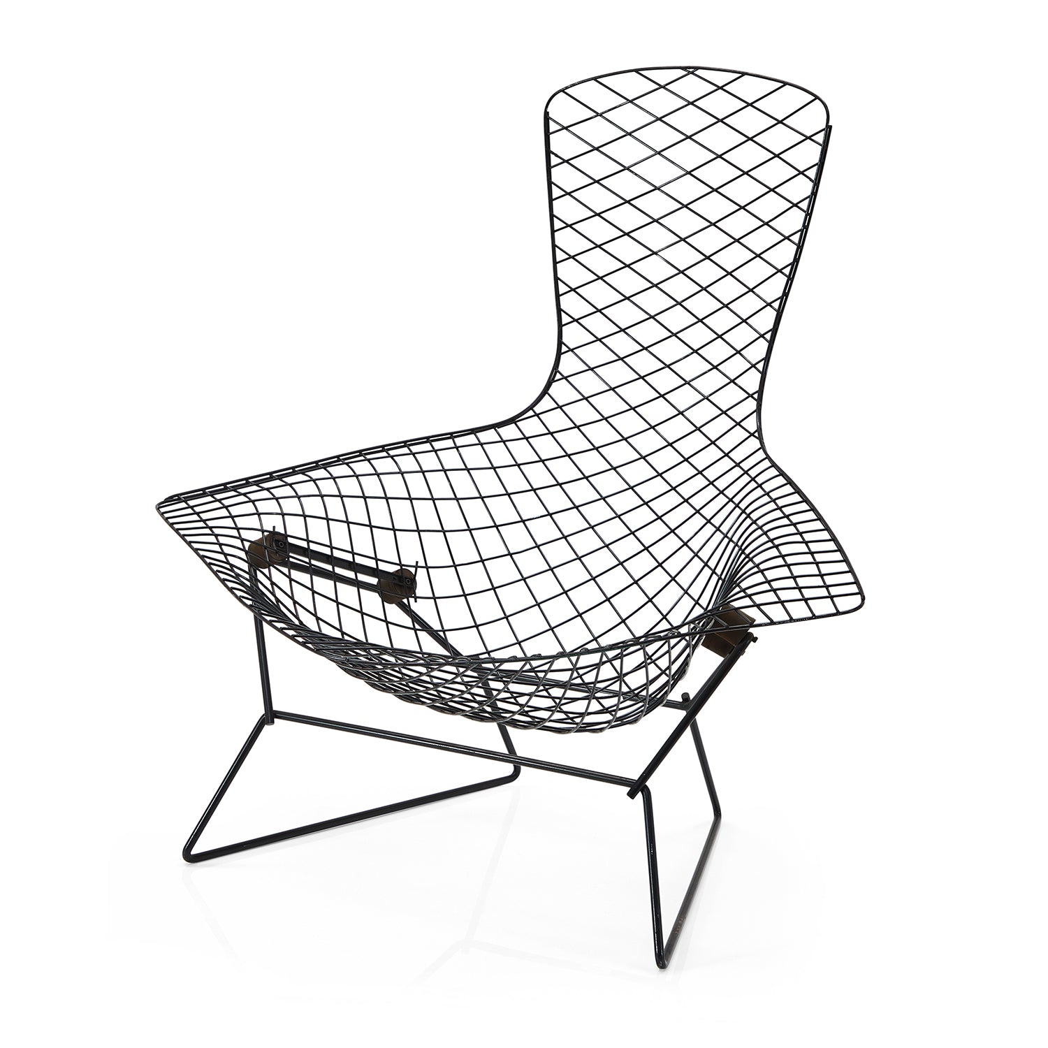 Modern Black Wire Bertoia Scoop Seat Chair - Mid-Century Style Indoor/Outdoor Dining & Lounge Chair for Patio, Garden, or Living Room