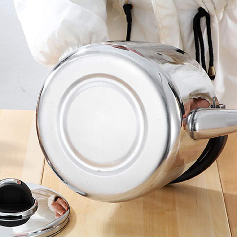 Premium Stainless Steel Whistling Tea Kettle - 2.5L Large Capacity Stovetop Teapot with Ergonomic Handle for Coffee & Tea Brewing - Perfect for Home Kitchen, Camping & Office Use