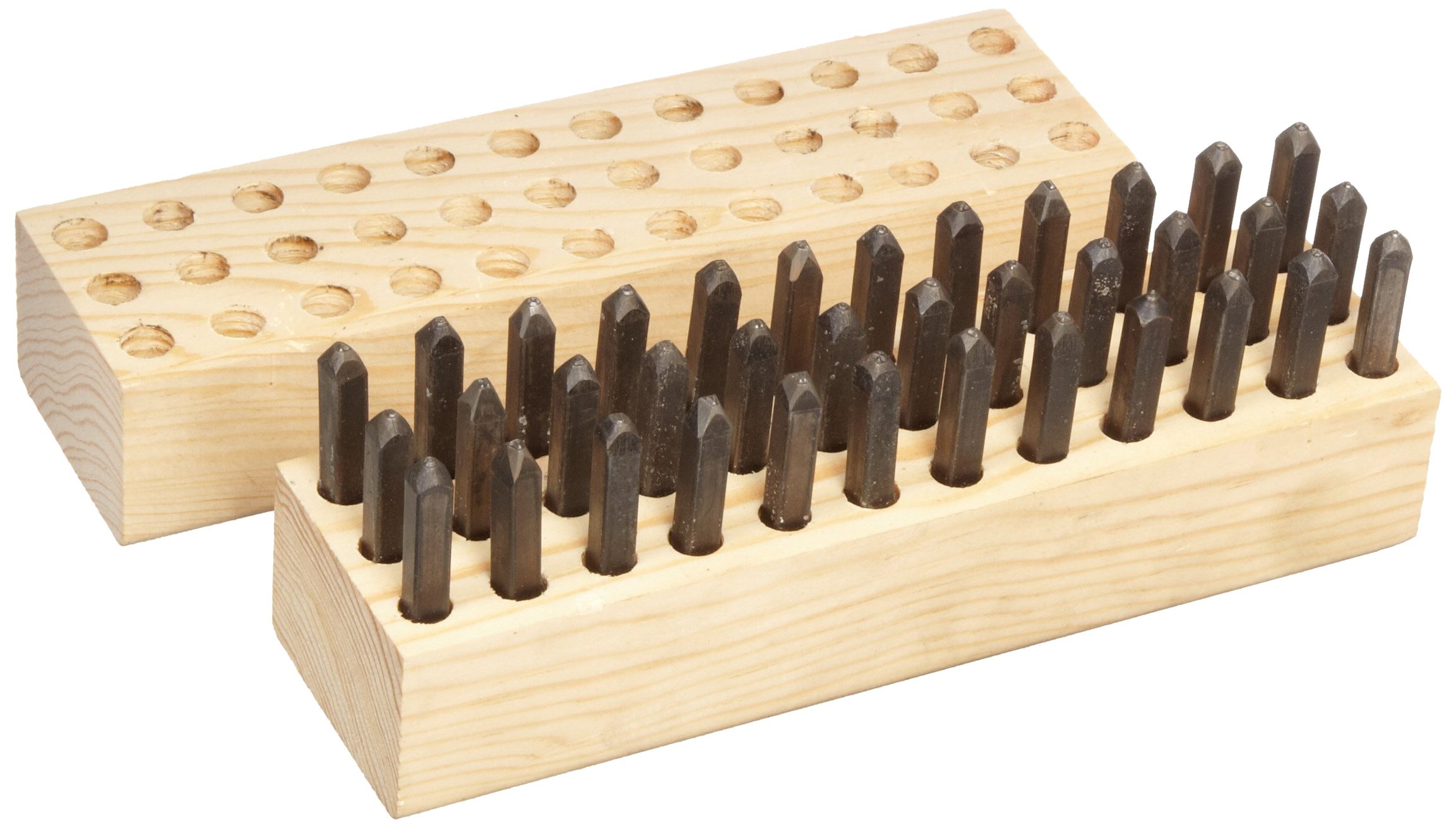 Young Bros 01362 36-Piece Steel Hand Cut Stamp Set - 1/16