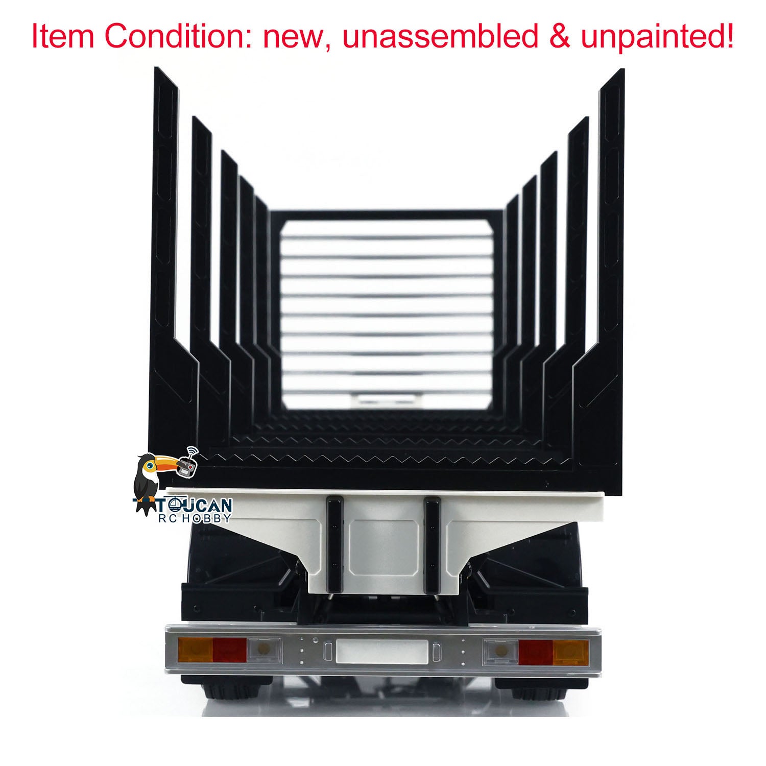 1/14 Scale 3 Axles Unpainted RC Reefer Semi Trailer Container Timber Flatbed Tractor Truck Kit - DIY Electric Car Model for Hobbyists & Collectors | Perfect for RC Racing, Construction Simulation & Display Scenes