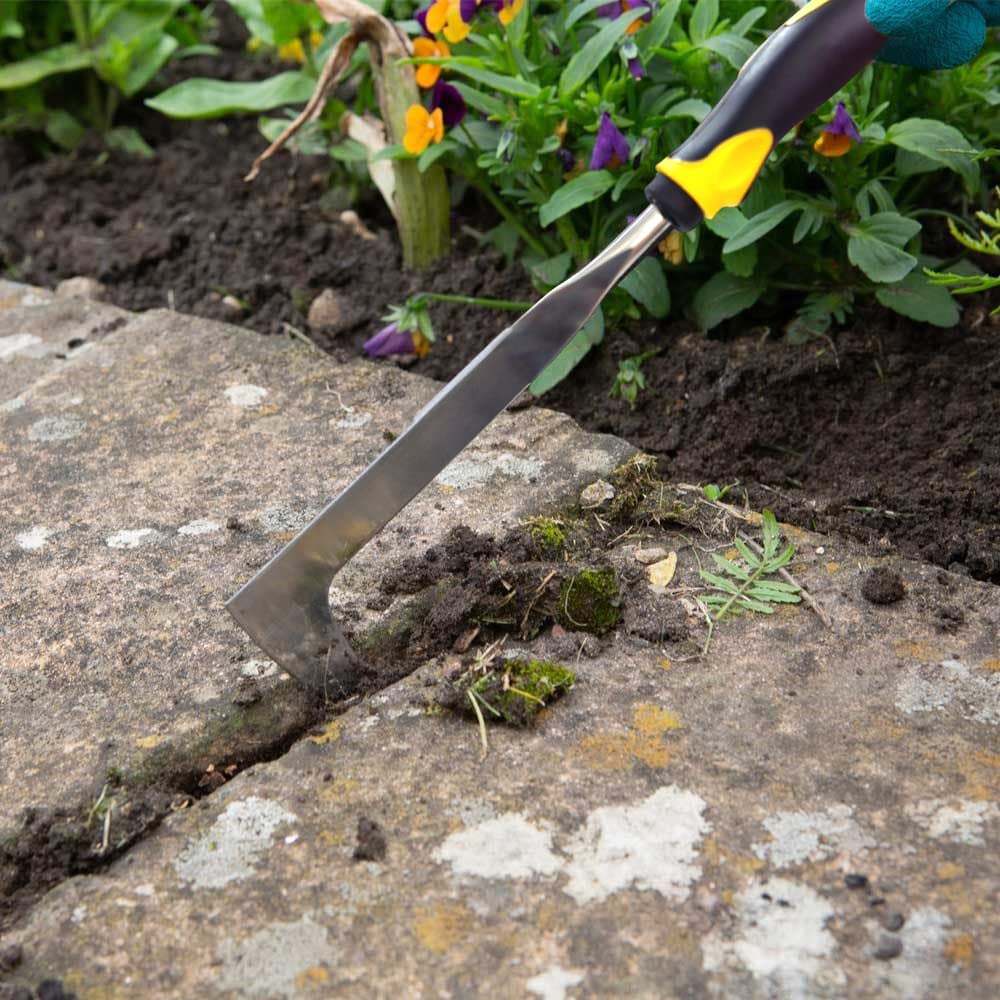 SWANSOFT Crack Weeder Tool - Heavy Duty Paver Weed Remover for Sidewalks, Driveways & Gardens - Efficient Crevice Weeding Tool for Patio, Brick & Concrete Surfaces - Perfect for Lawn Care & Outdoor Maintenance