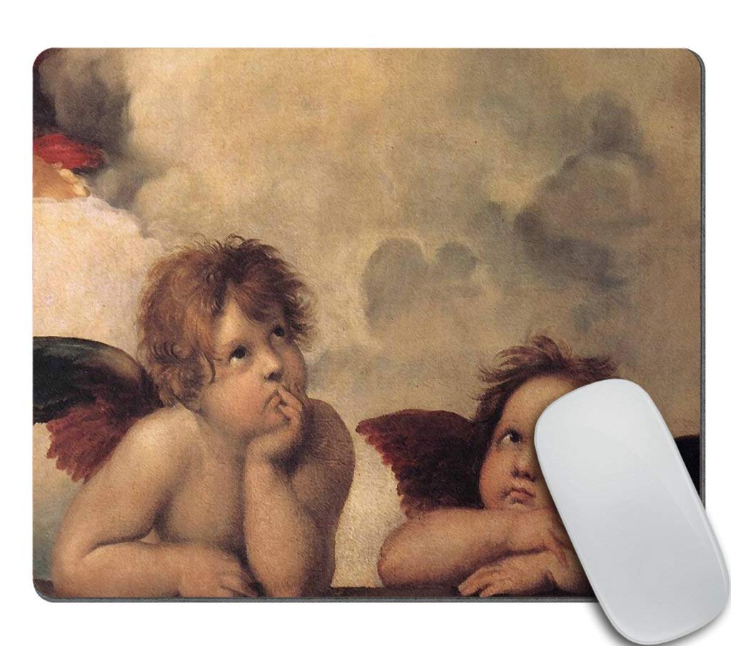 Raphael's Angels & Cherubs Art Print Mouse Pad - Non-Slip Neoprene Rubber Desk Mat for Computer & Laptop - Comfortable Gaming & Office Work Surface - Perfect for Home Office, Gaming Setup & Workspace Decor
