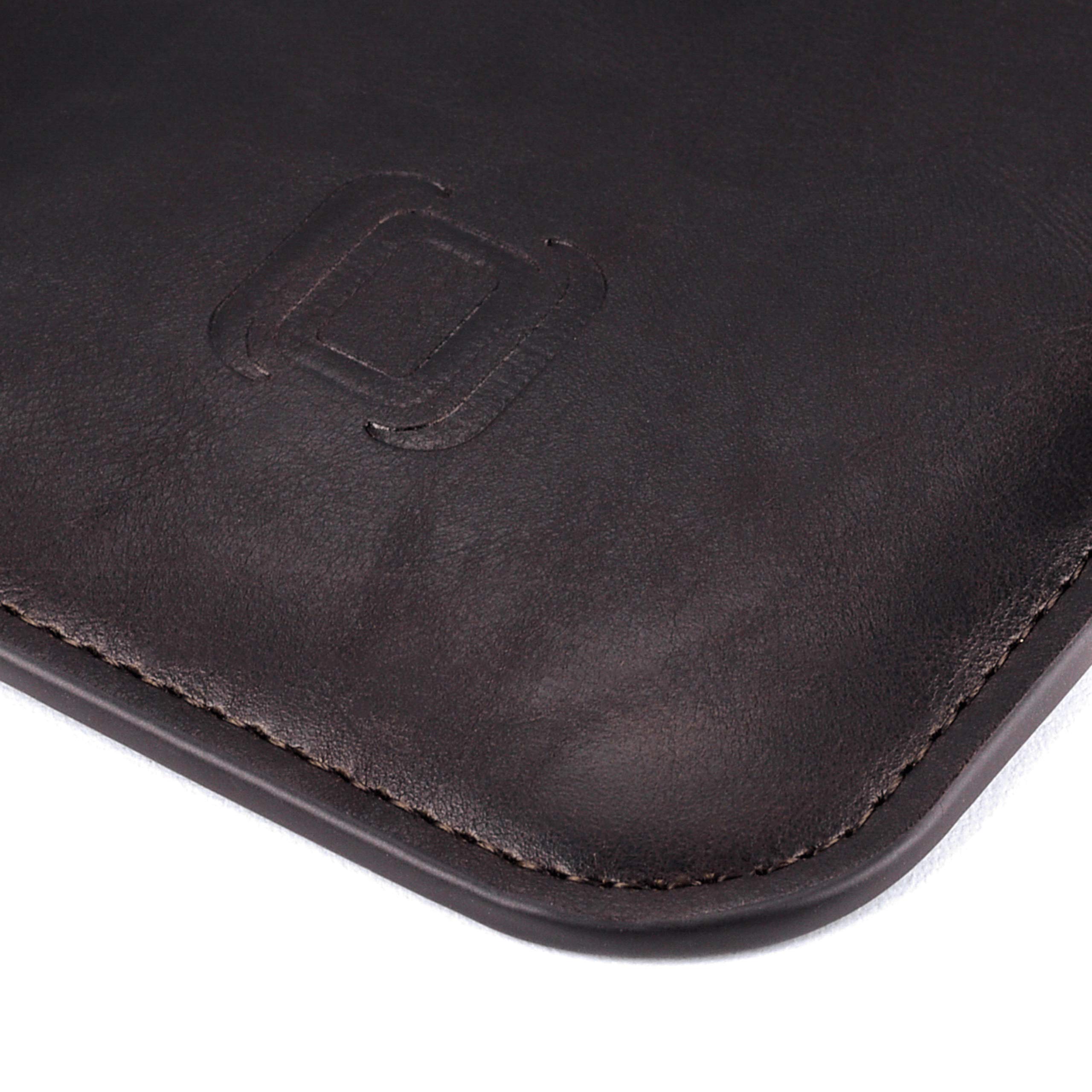 Premium Faux Leather iPhone 16 Pro Max/Plus Case - Slim Protective Sleeve with Microfiber Lining for iPhone 15 Pro Max/Plus, 14 Pro Max/Plus, 13 Pro Max & 12 Pro Max | Dark Brown | Perfect for Business Travel & Office Use