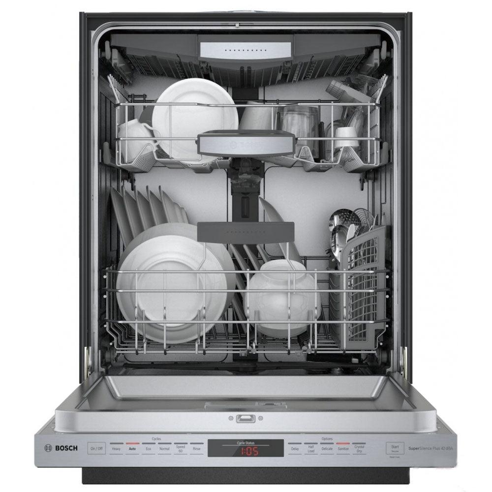 Bosch SHPM78Z55N 24-Inch 800 Series Stainless Steel Pocket Handle Dishwasher - 120V/60Hz for Modern Kitchens | Energy Efficient & Ultra Quiet