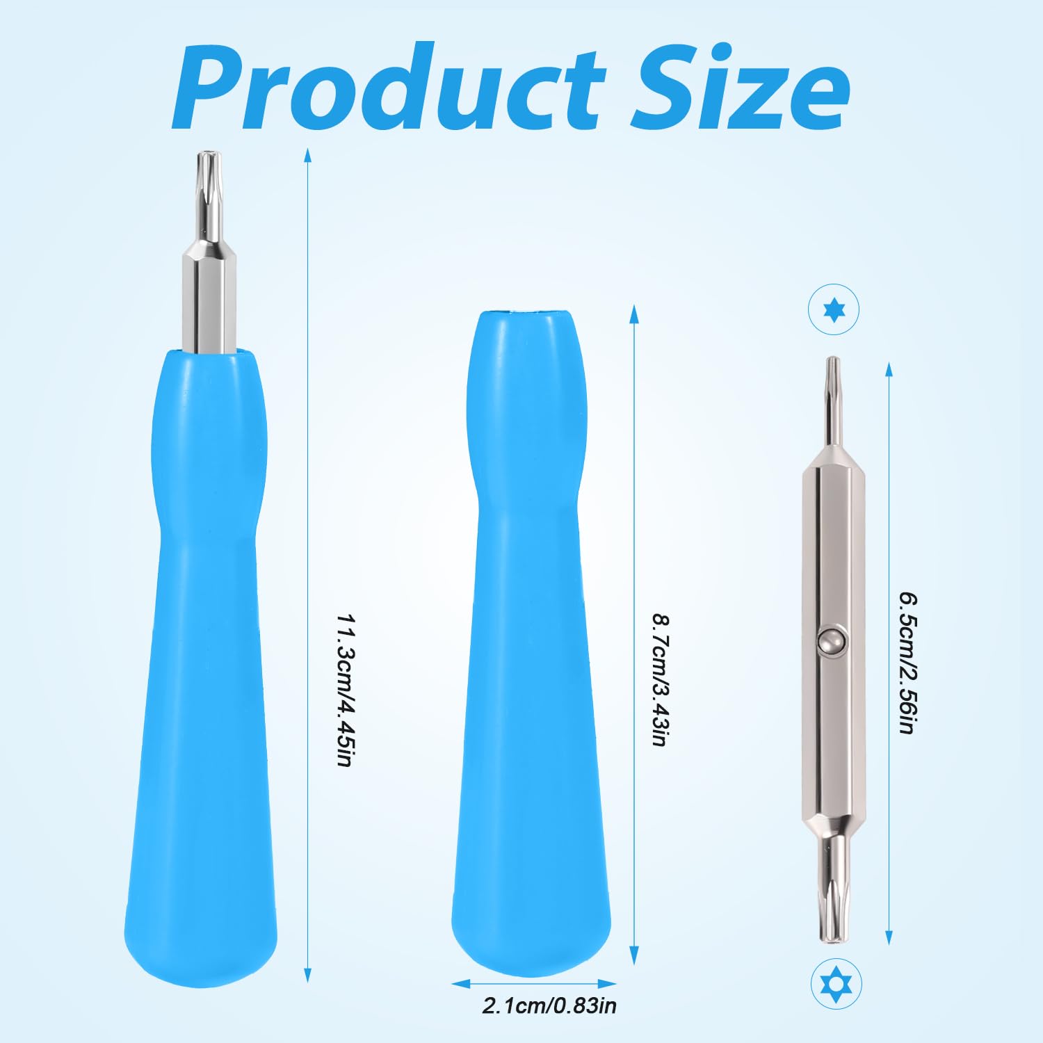 Video Doorbell Screwdriver Set - Double-Ended T6 & T15 Torx Screwdriver with Handle for Battery Replacement & WiFi Reset (Blue) - Perfect for Ring, Nest & Smart Doorbell Installation & Maintenance