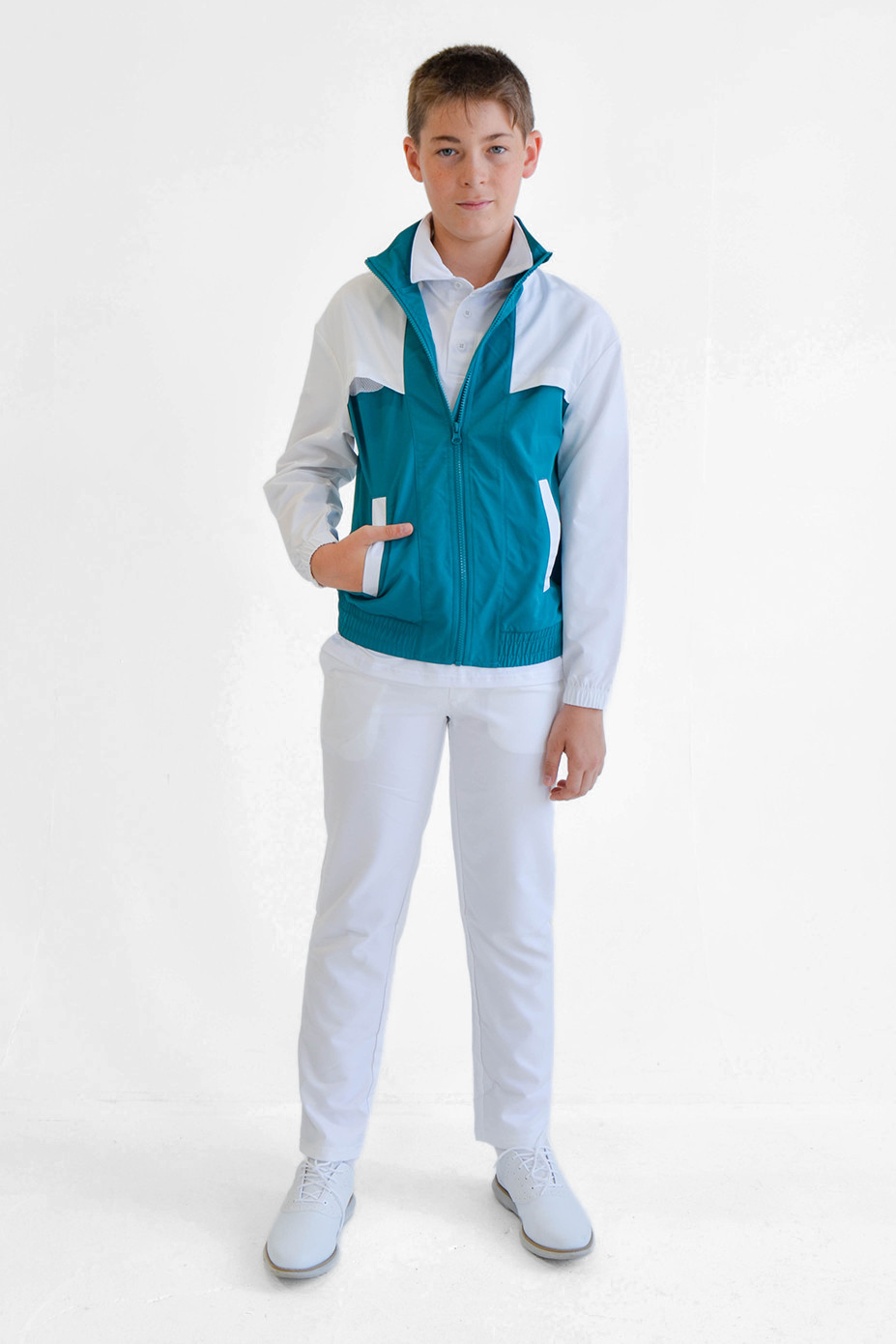 Woods Youth Boys' Full Zip Jacket - Lightweight Waterproof Outdoor Jacket for Hiking, Camping & School - Kids Windbreaker with Hood