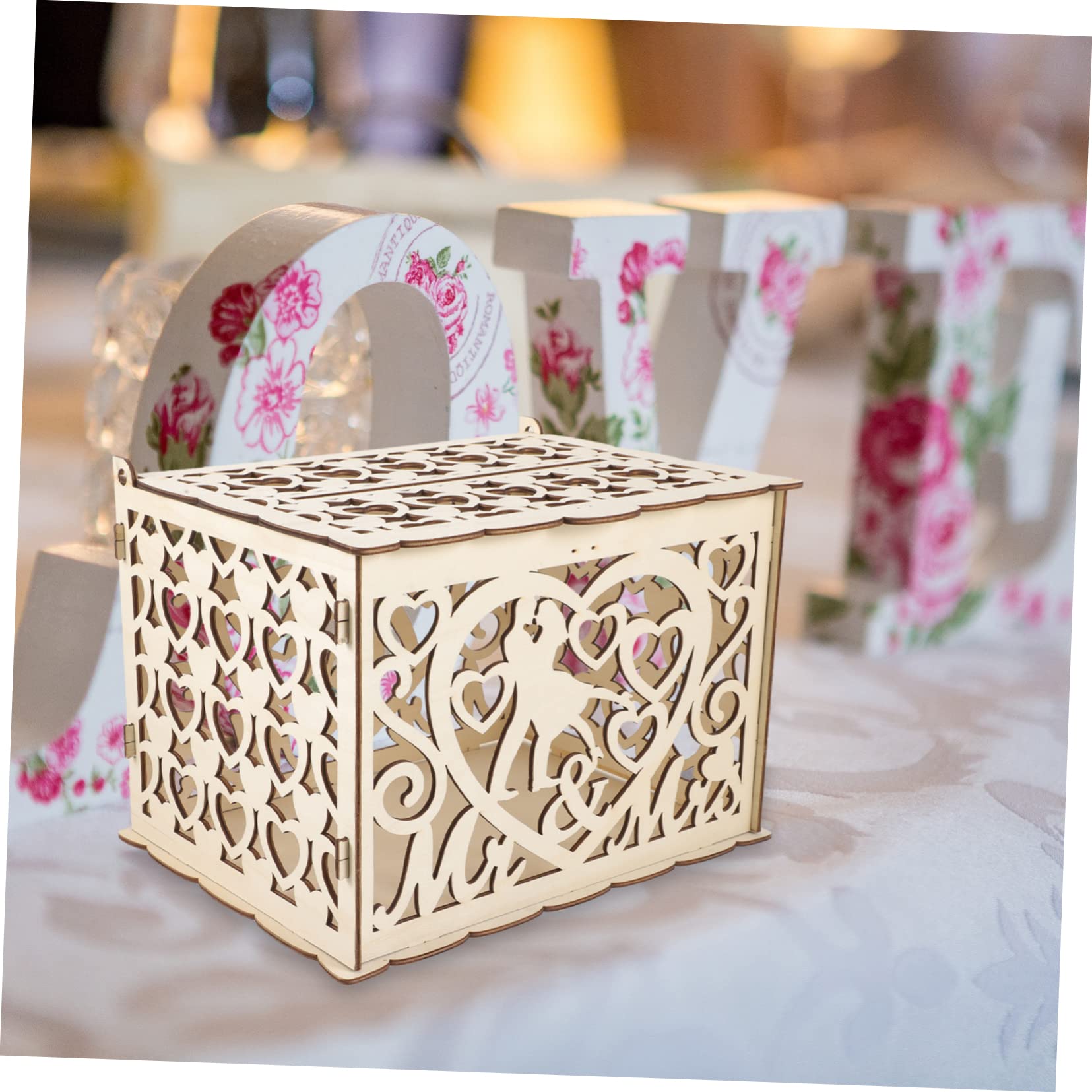 MagicLulu Wooden Money Box Holder - Greeting Card Organizer & Wedding Decoration Storage | Perfect for Gift Cards, Cash Gifts, and Home Décor