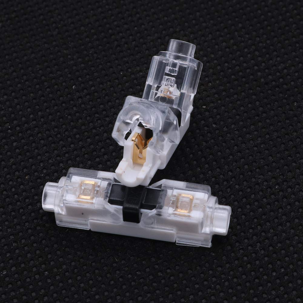 50 Pack NUZAMAS Quick Splice Wire Connectors - 2 Way 1 Pin Low Voltage Tap Terminals for Automotive, Home & DIY Electrical Wiring Projects