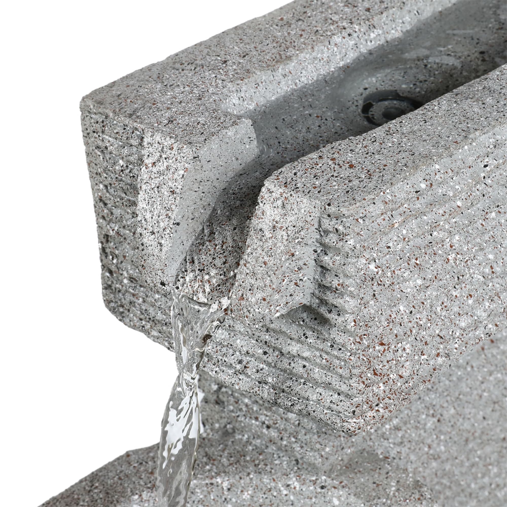 Jeco FCL184 Modern 3-Tier Water Fountain Bowl - 12.6