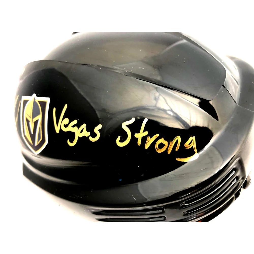 Deryk Engelland Autographed Vegas Golden Knights Mini Helmet with 
