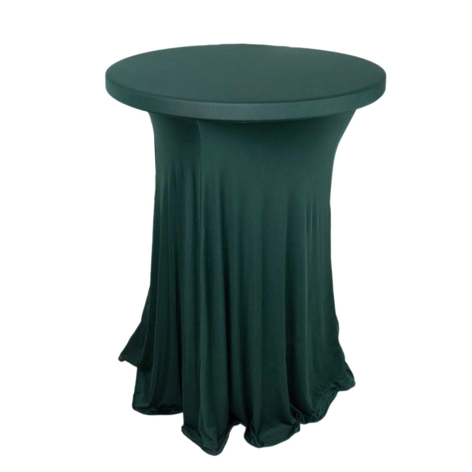 Natural Wavy Spandex Cocktail Table Cover - Stretchable Tablecloth for Party Decor, Wedding Reception & Home Dining