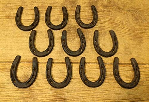 12 Small Horseshoe Decor 3.75 Inch Tall - Western Style Home & Ranch Decor (0170-05209) - Perfect for Wall Art, Wedding Decor, Cowboy Theme Parties