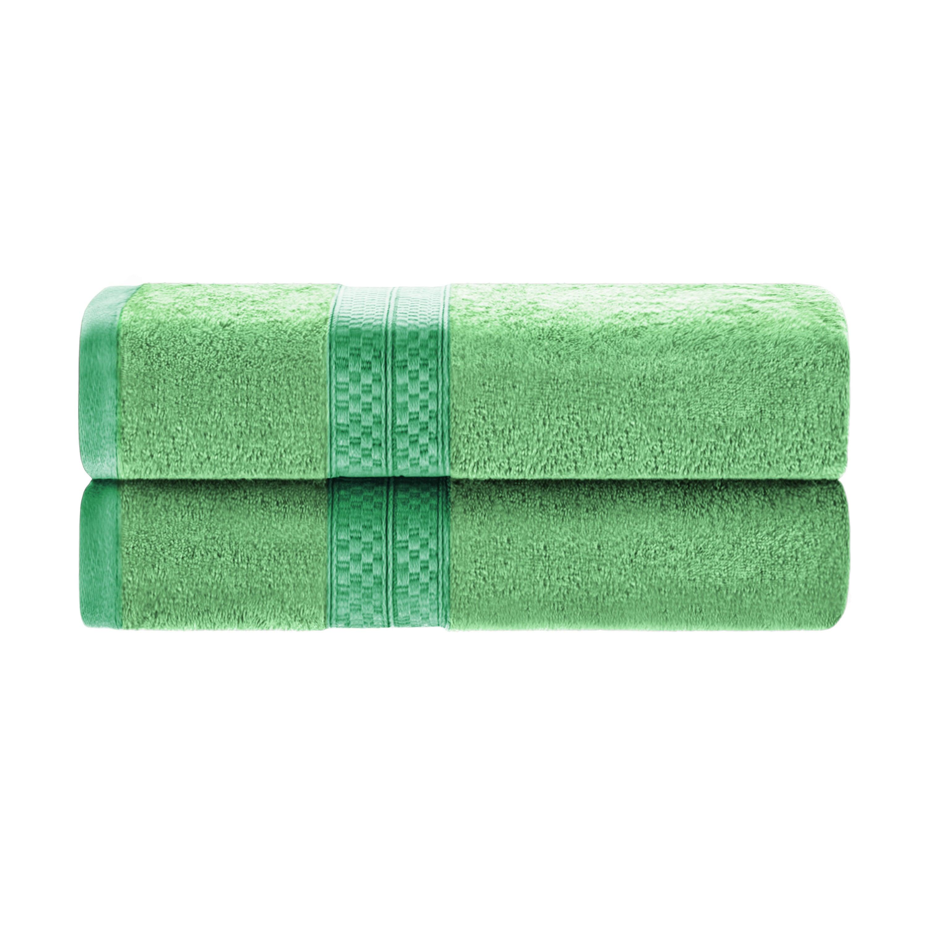 Soft & Absorbent Rayon Bamboo 2-Piece Bath Towel Set | Heavyweight Plush Towels for Spa, Bath & Pool | Eco-Friendly & Luxurious