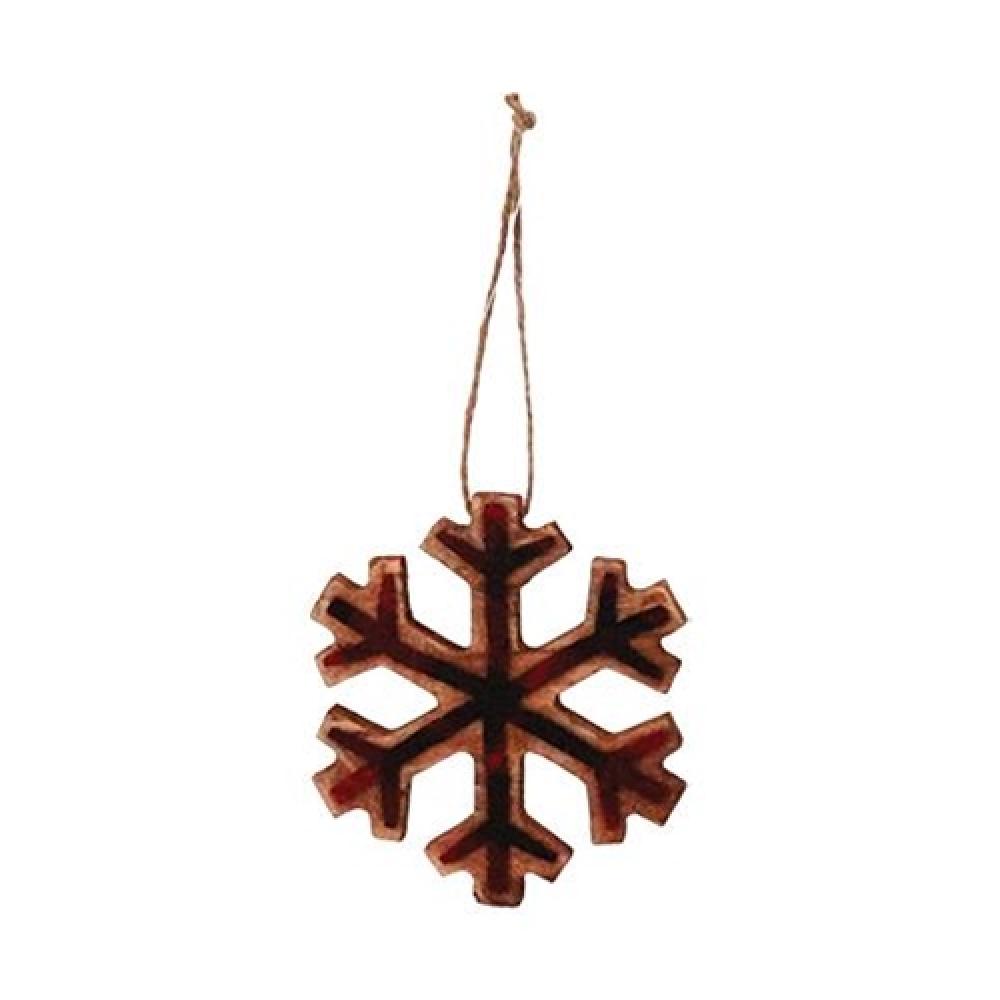 Red and Black Plaid Snowflake Christmas Ornament - Festive Holiday Decor for Tree, Gift, and Home Decoration