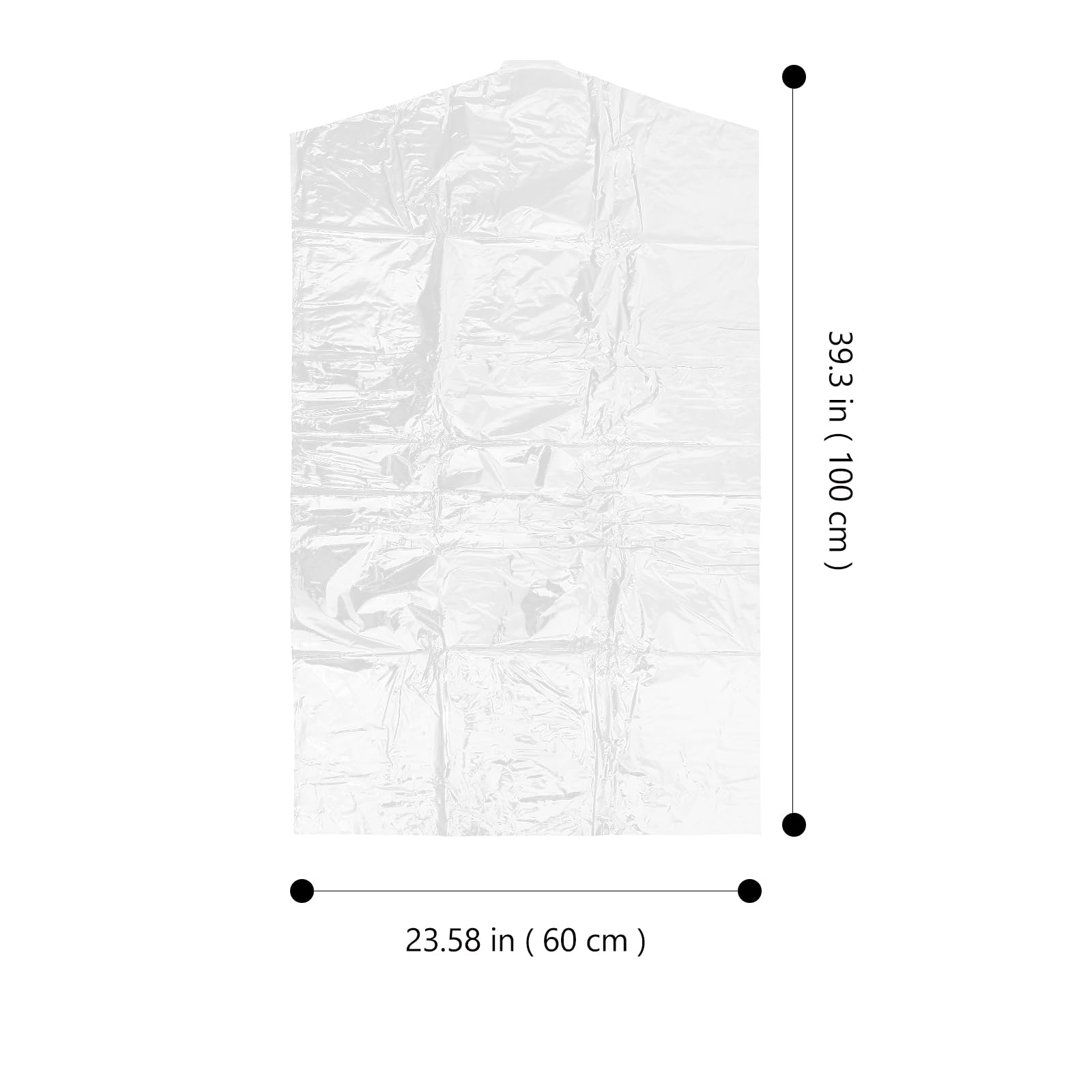 Cabilock 50 Pack Clear Plastic Garment Bags for Hanging Clothes | Dry Cleaner Storage Bags | Home Closet & Travel Wardrobe Organizer | Perfect for Suit, Dress & Coat Protection