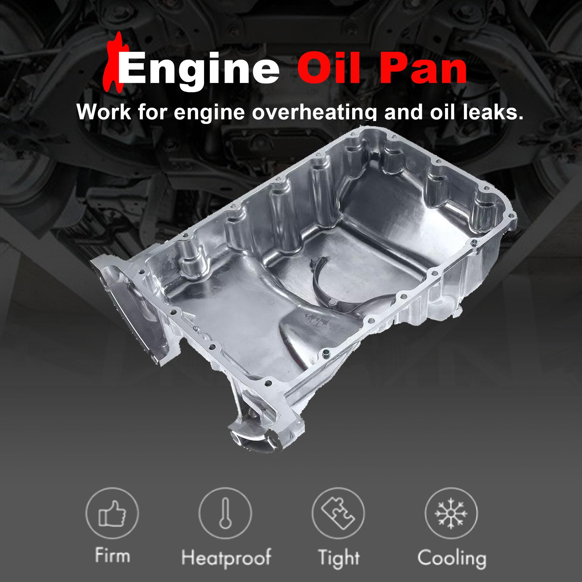Engine Oil Pan Sump with Drain Plug Compatible with Acura TL 2007-2008 MDX 2007-2009 V6 - Replacement for 11200RYEA00 - Perfect for Oil Changes & Engine Maintenance