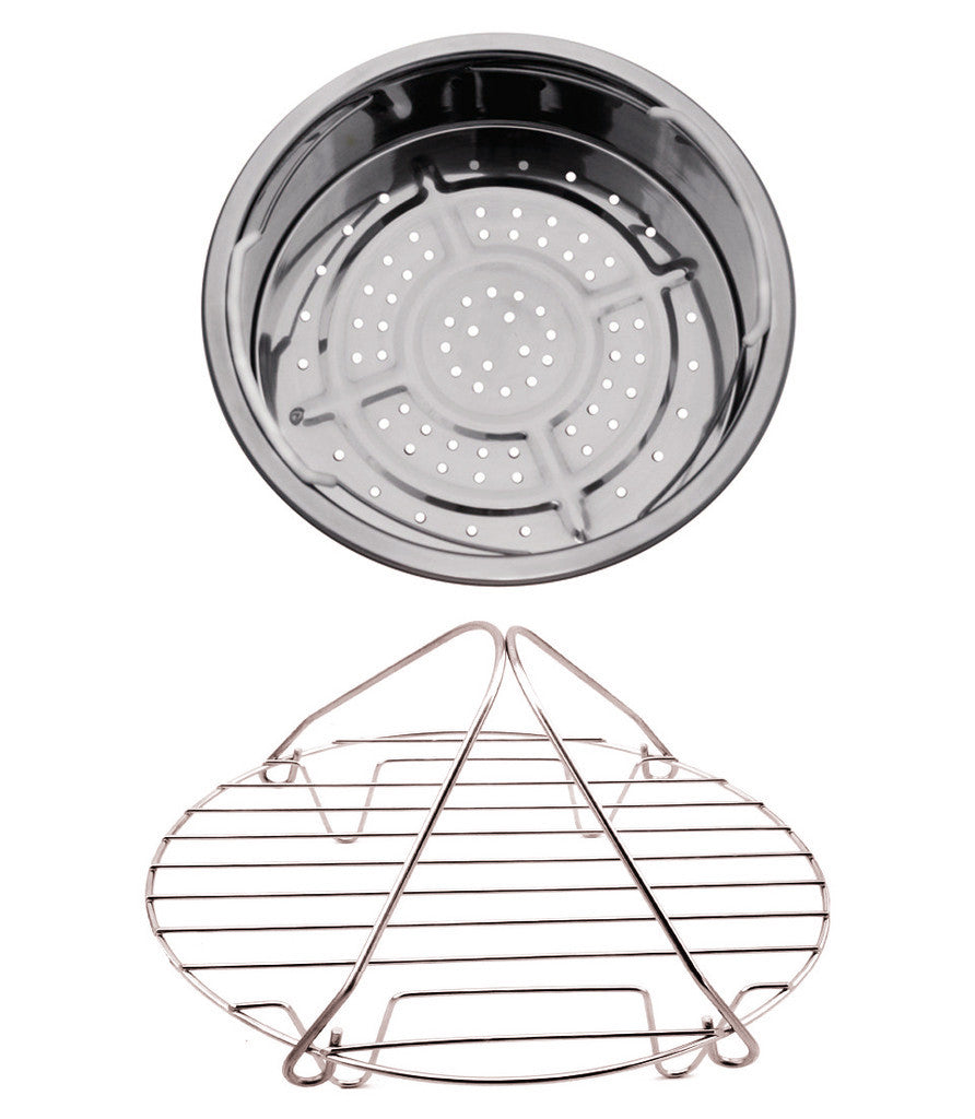 Premium Stainless Steel Steam Basket & Rack for Pressure Cooker/Slow Cooker - Perfect for Vegetables, Dumplings & Healthy Cooking
