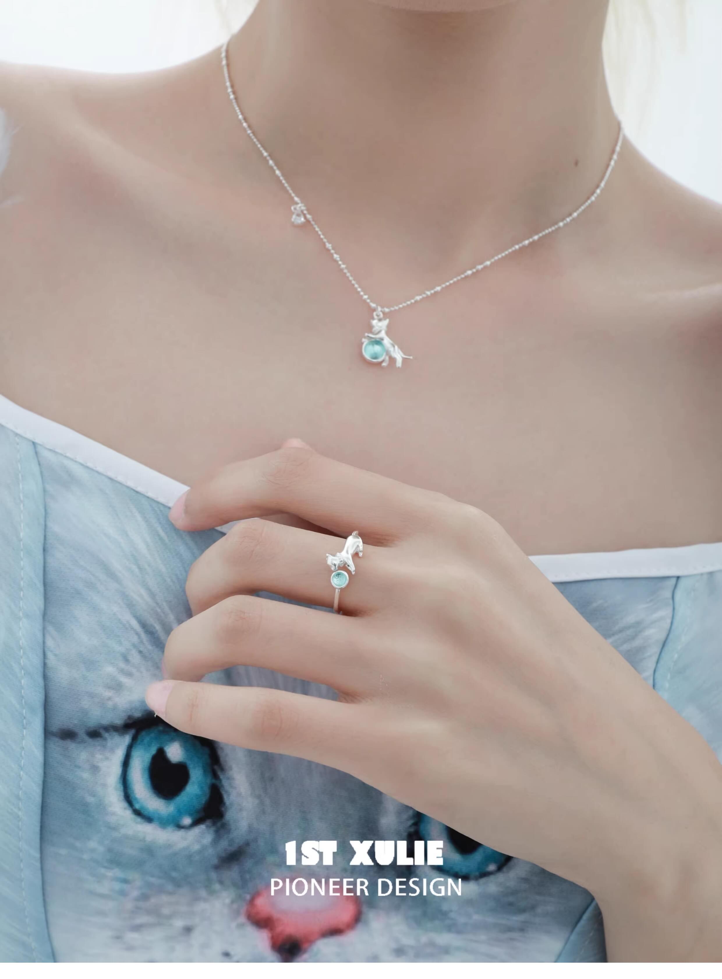 Lucky Cat S925 Sterling Silver Crystal Choker Necklace for Women - Elegant Layering Jewelry Gift for Birthday, Christmas & Everyday Wear