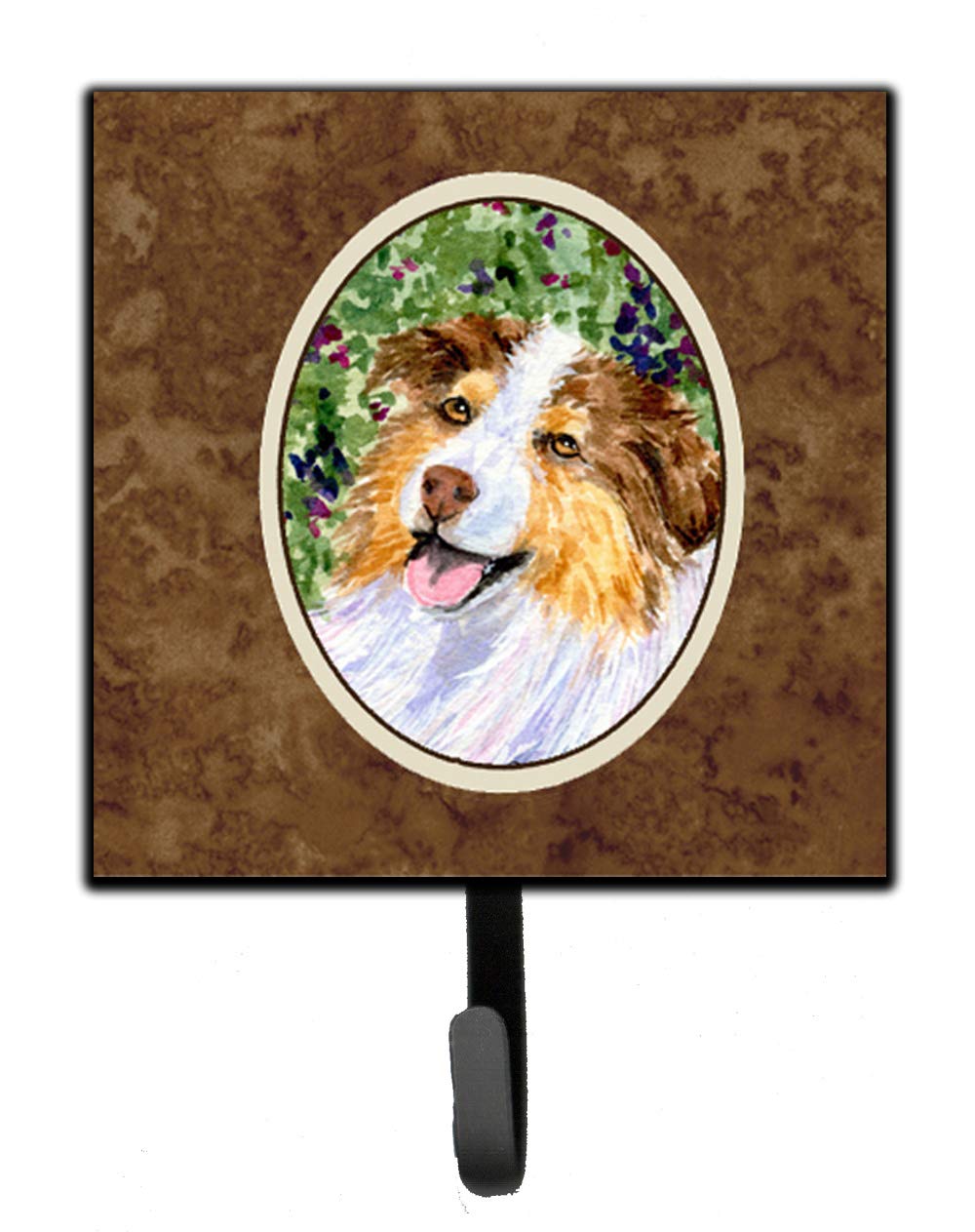 Australian Shepherd Leash Holder & Key Hook - Small Multicolor Dog Accessory for Home Entryway | Perfect for Pet Owners & Wall Organization