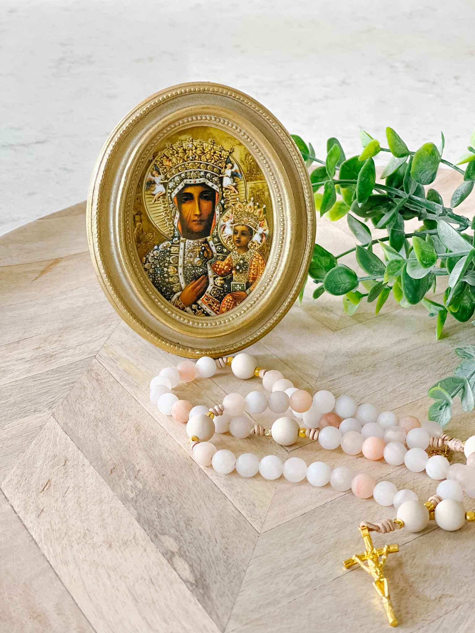Petite Our Lady of Czestochowa Framed Religious Wall Art - Perfect for Home Decor, Prayer Spaces & Catholic Gifts